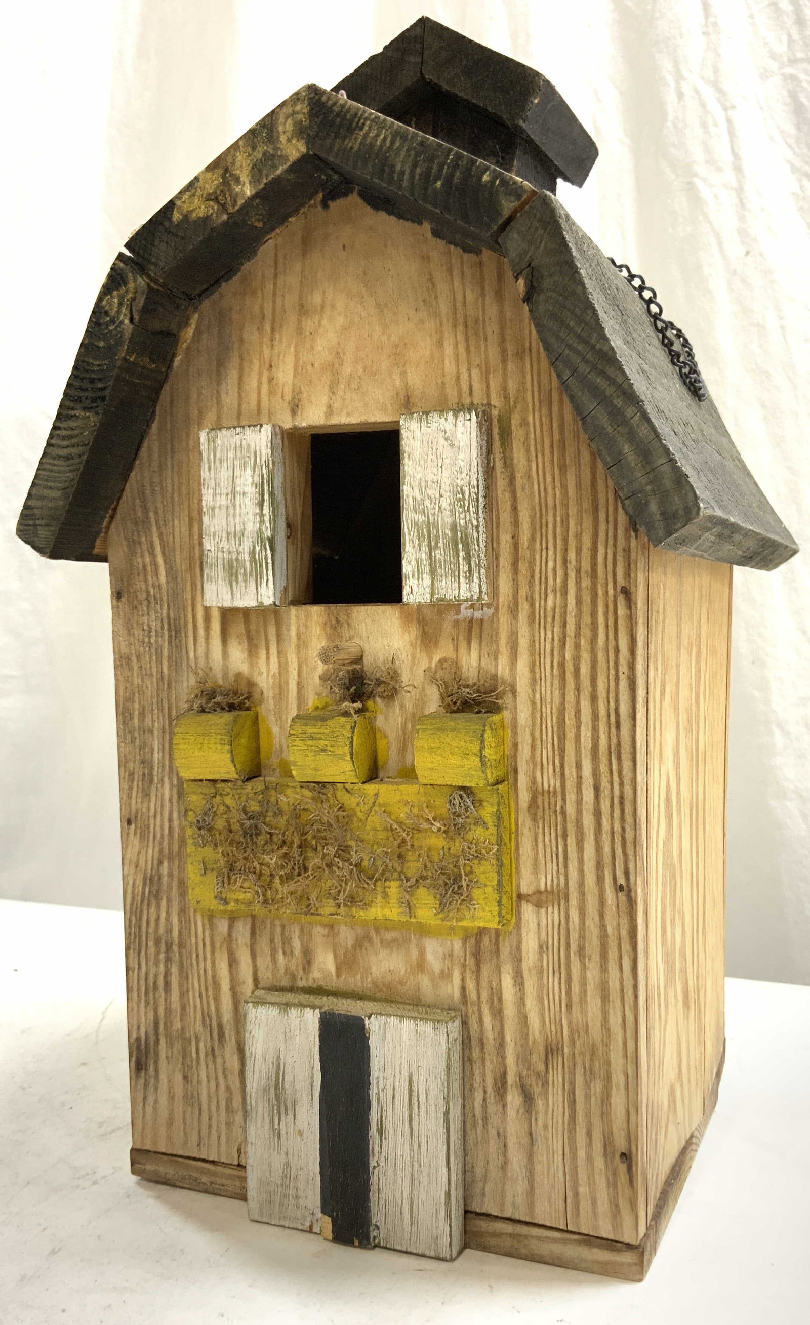 Vintage Handmade Hanging Wooden Birdhouse (1 of 8)