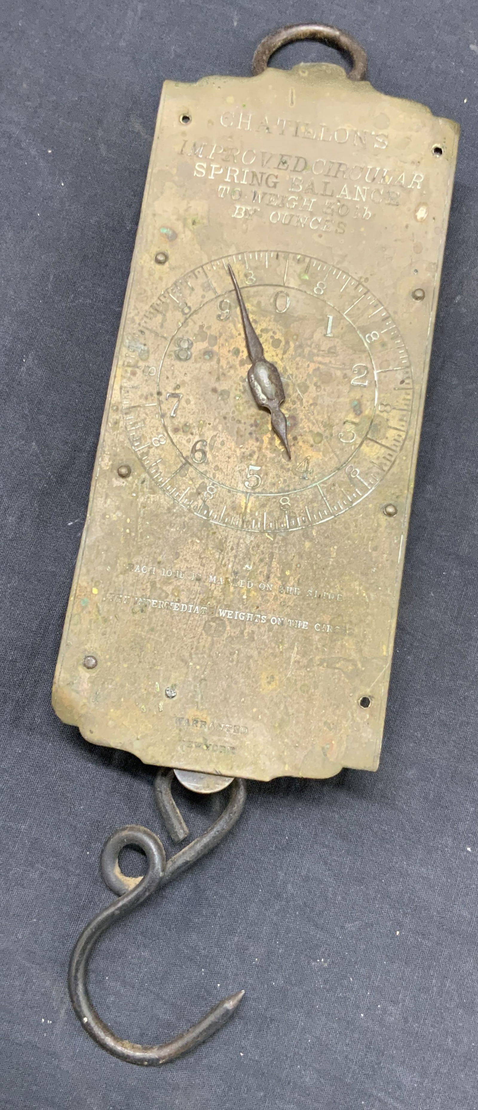 Antq Brass & Iron Chatillons Spring Scale (1 of 8)