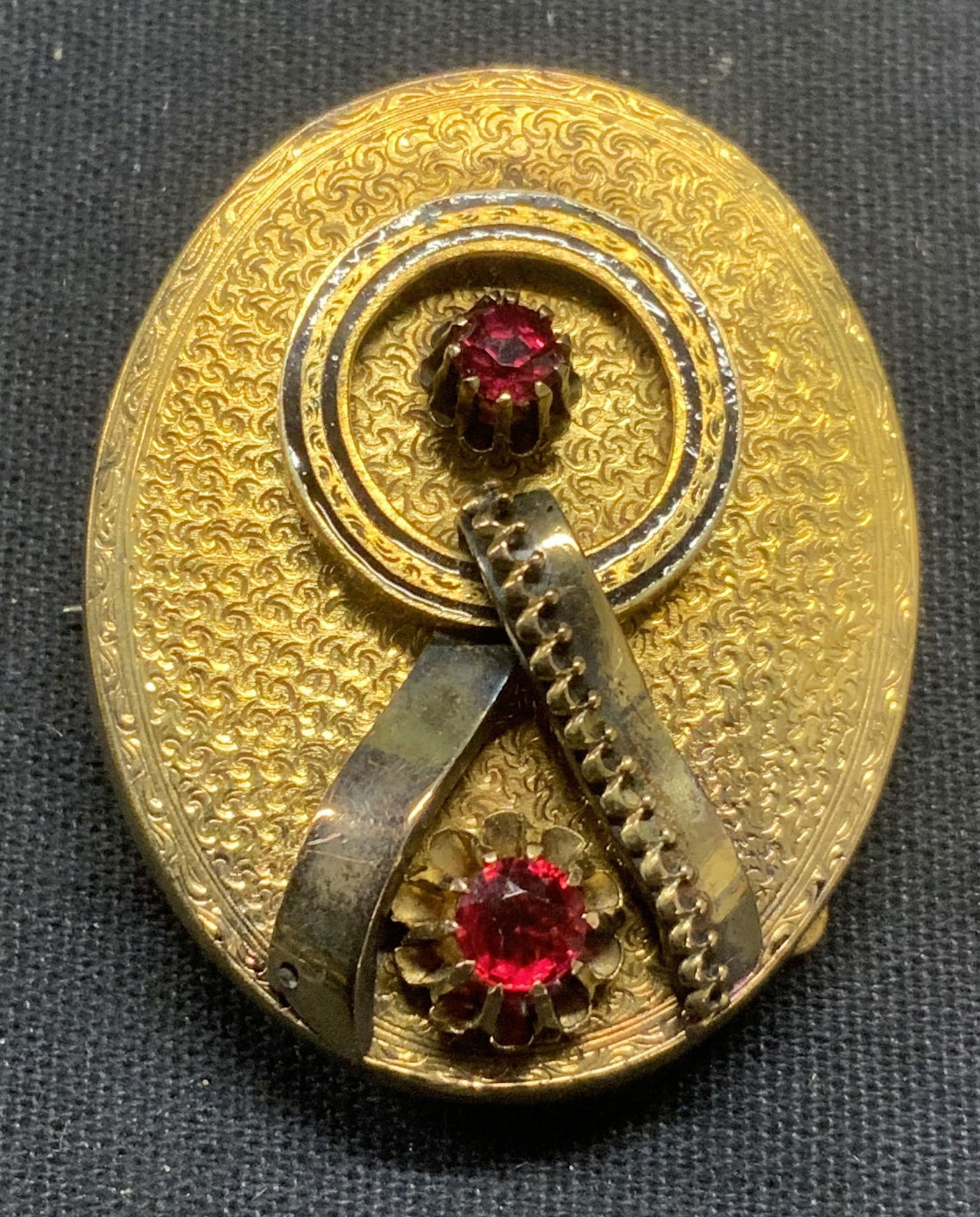 Vintage Gold Tone Crystal Brooch (1 of 6)