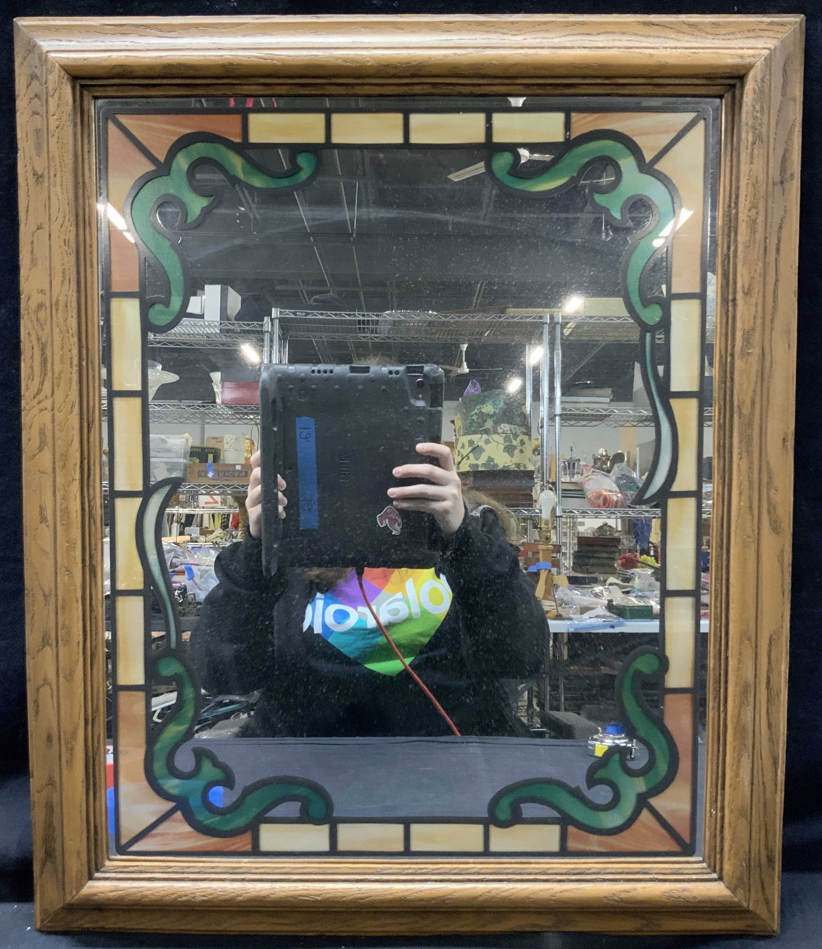 Stain-glass Style Wall Mirror 23.5in (1 of 6)