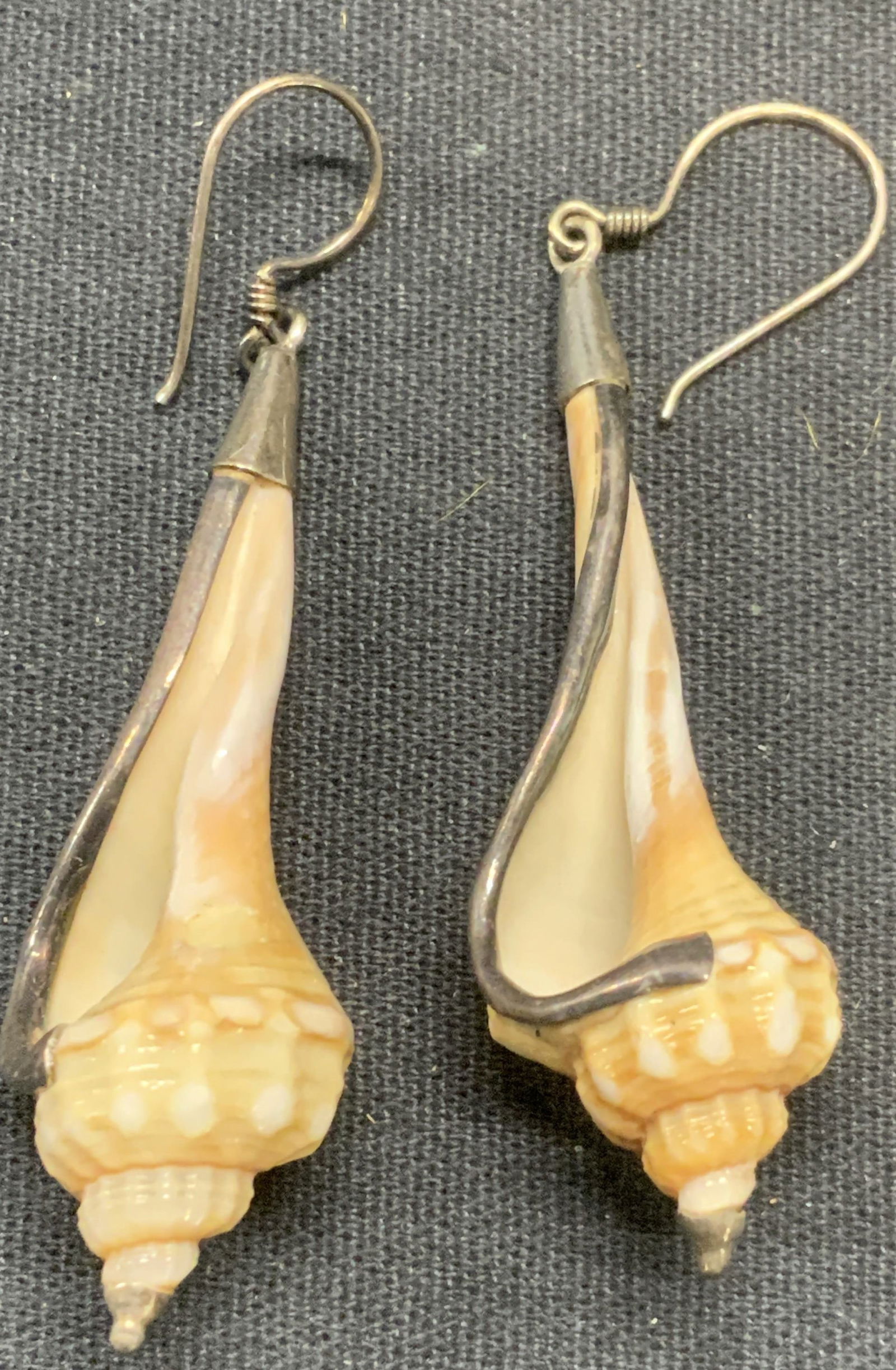 Vintage Sterling Silver Overlay & Shell Earrings (1 of 6)
