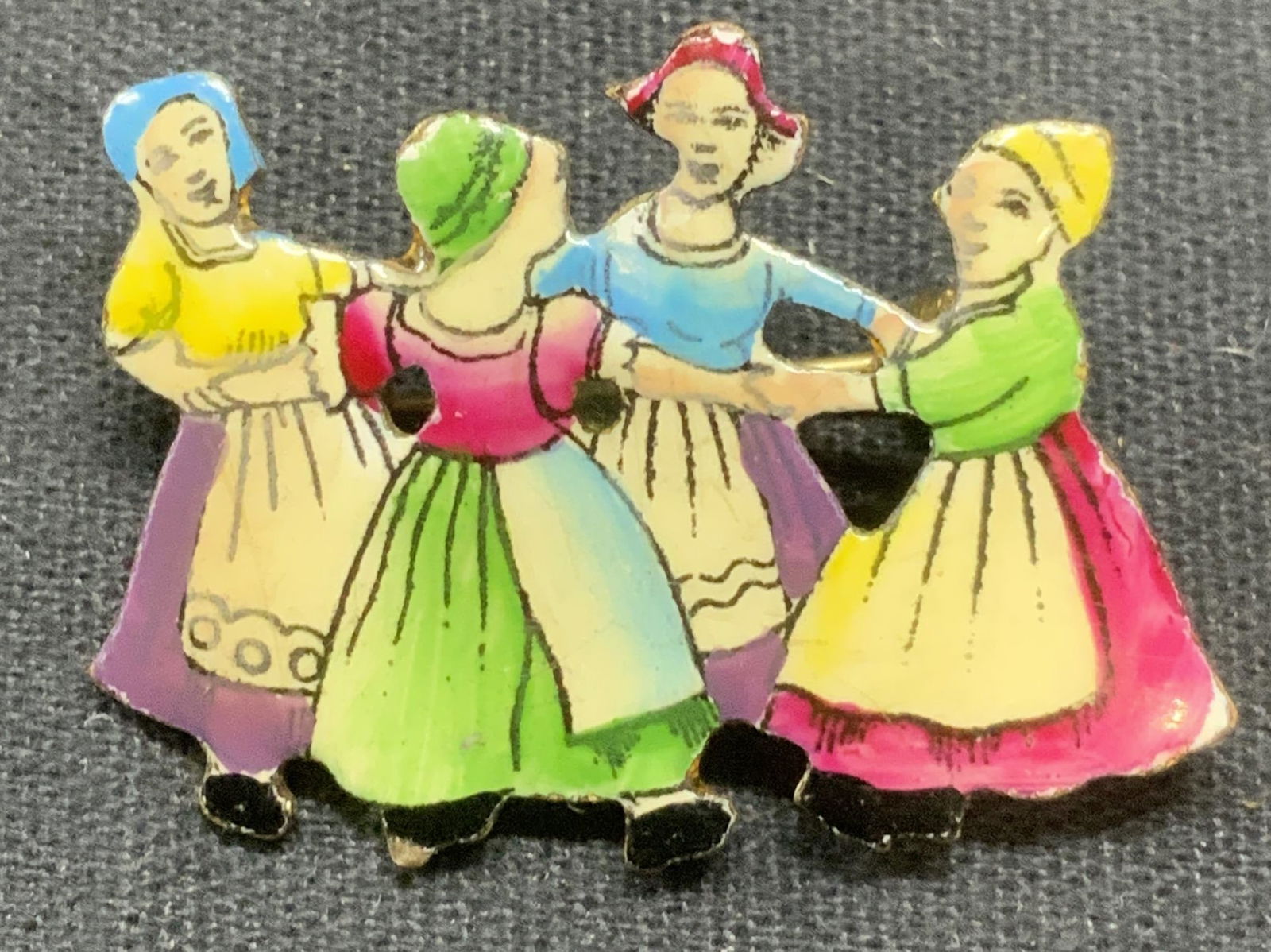 Vintage Enamel Figural Brooch (1 of 6)