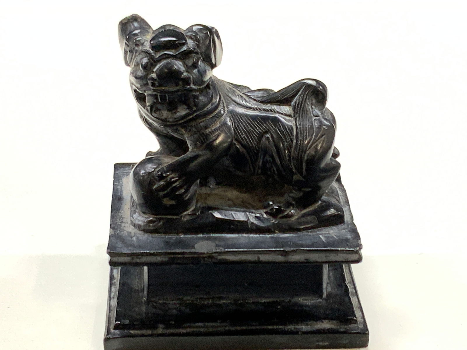 Carved Stone Asian Fu Dog Figural (1 of 8)