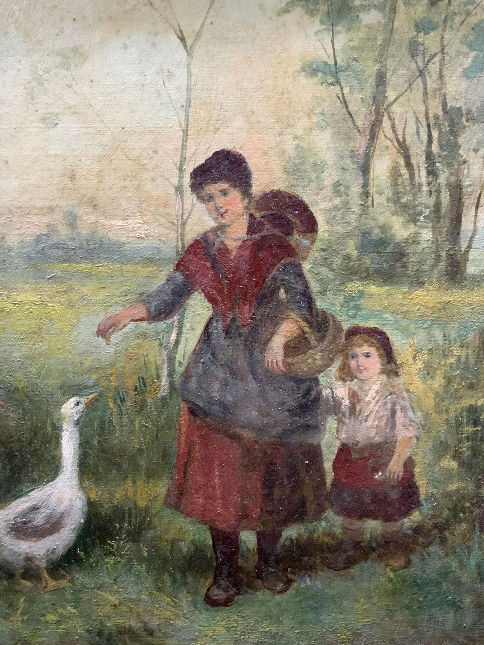 Sgd Vtg Mother & Child Oil Painting (1 of 8)