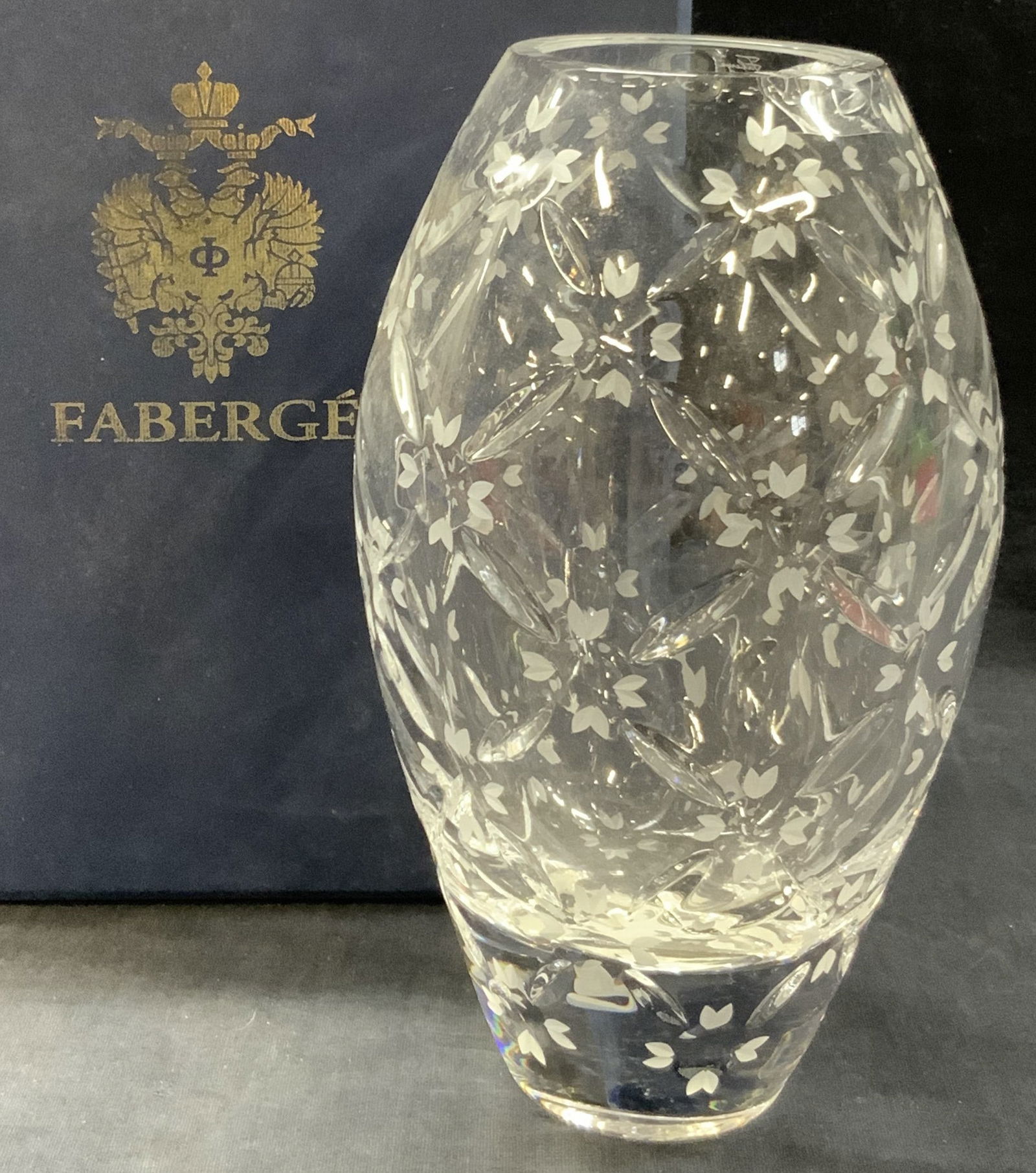 Faberge Cut Crystal Vase W Org Box (1 of 11)