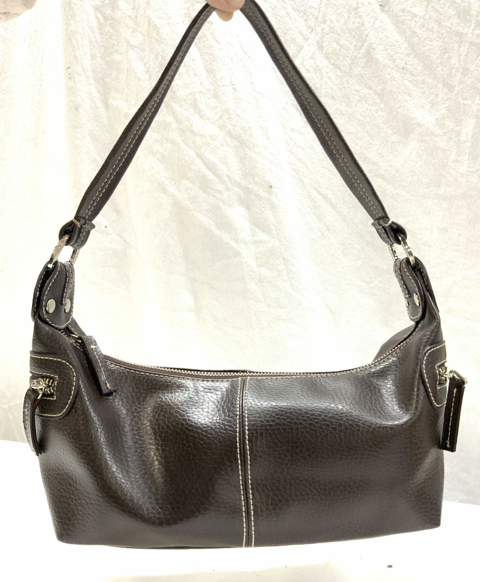 MOSS Chocolate Brown Faux Leather Handbag (1 of 8)