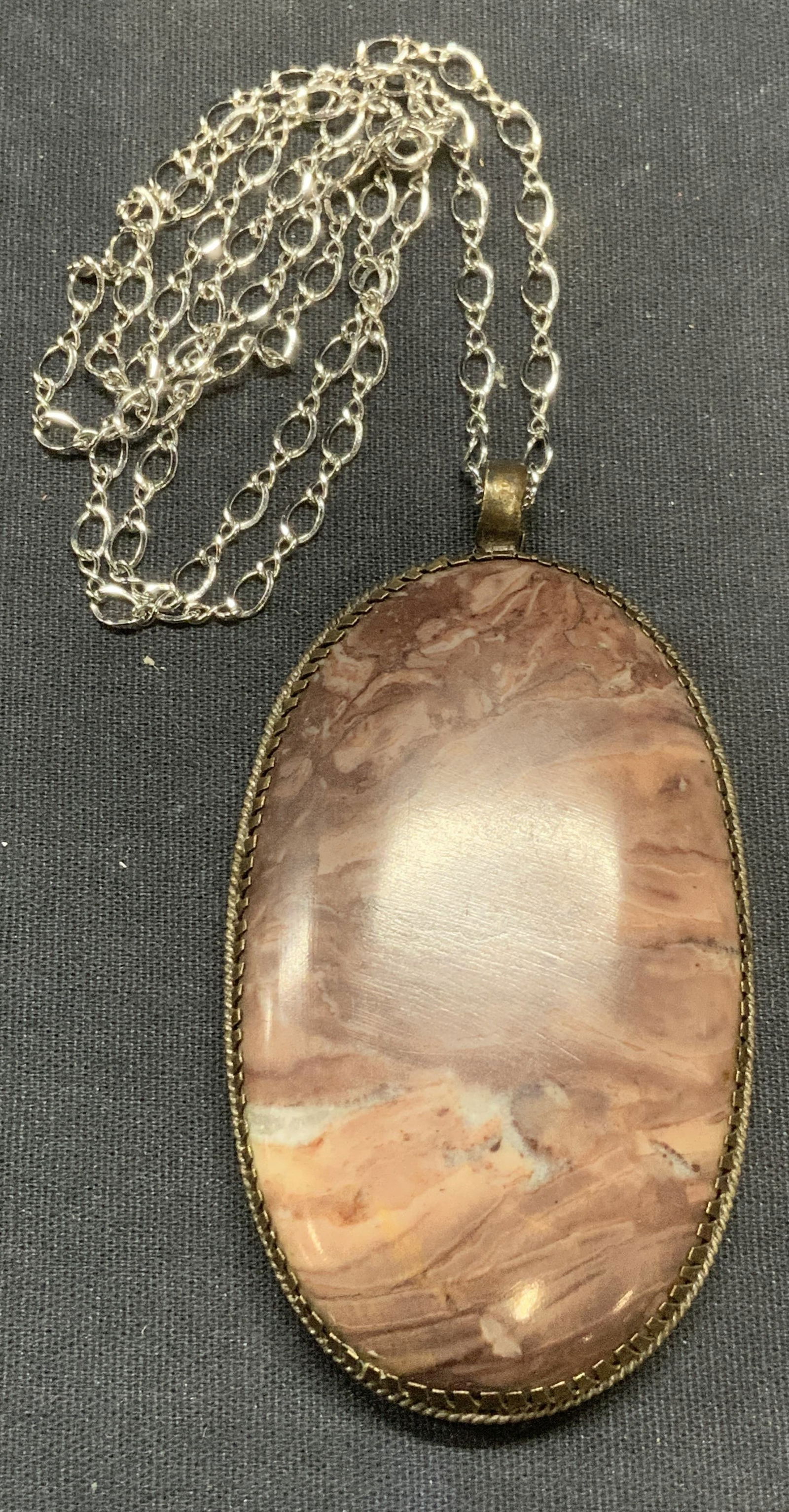 Sterling Silver Agate Pendant Necklace (1 of 7)