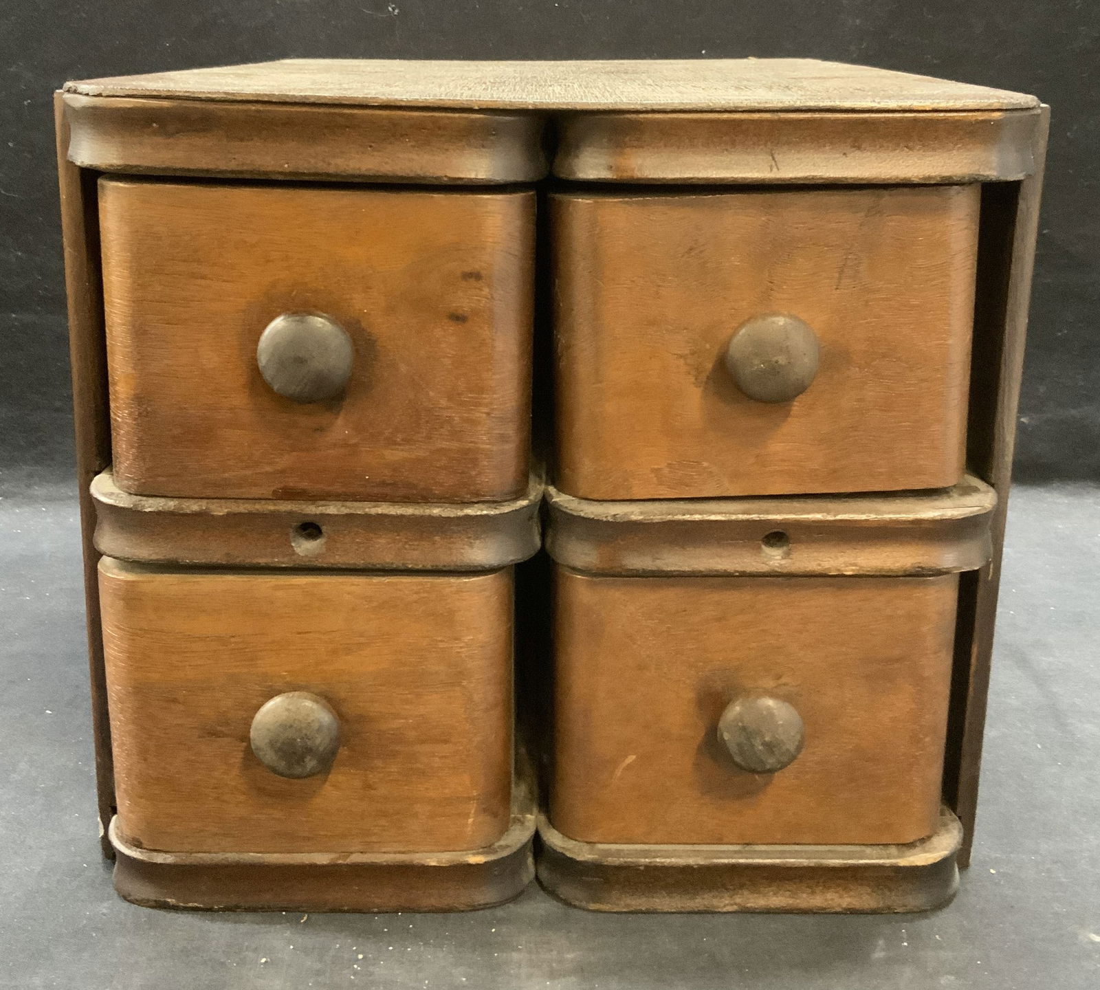 Vintage Wood 4 Drawer Chest (1 of 7)
