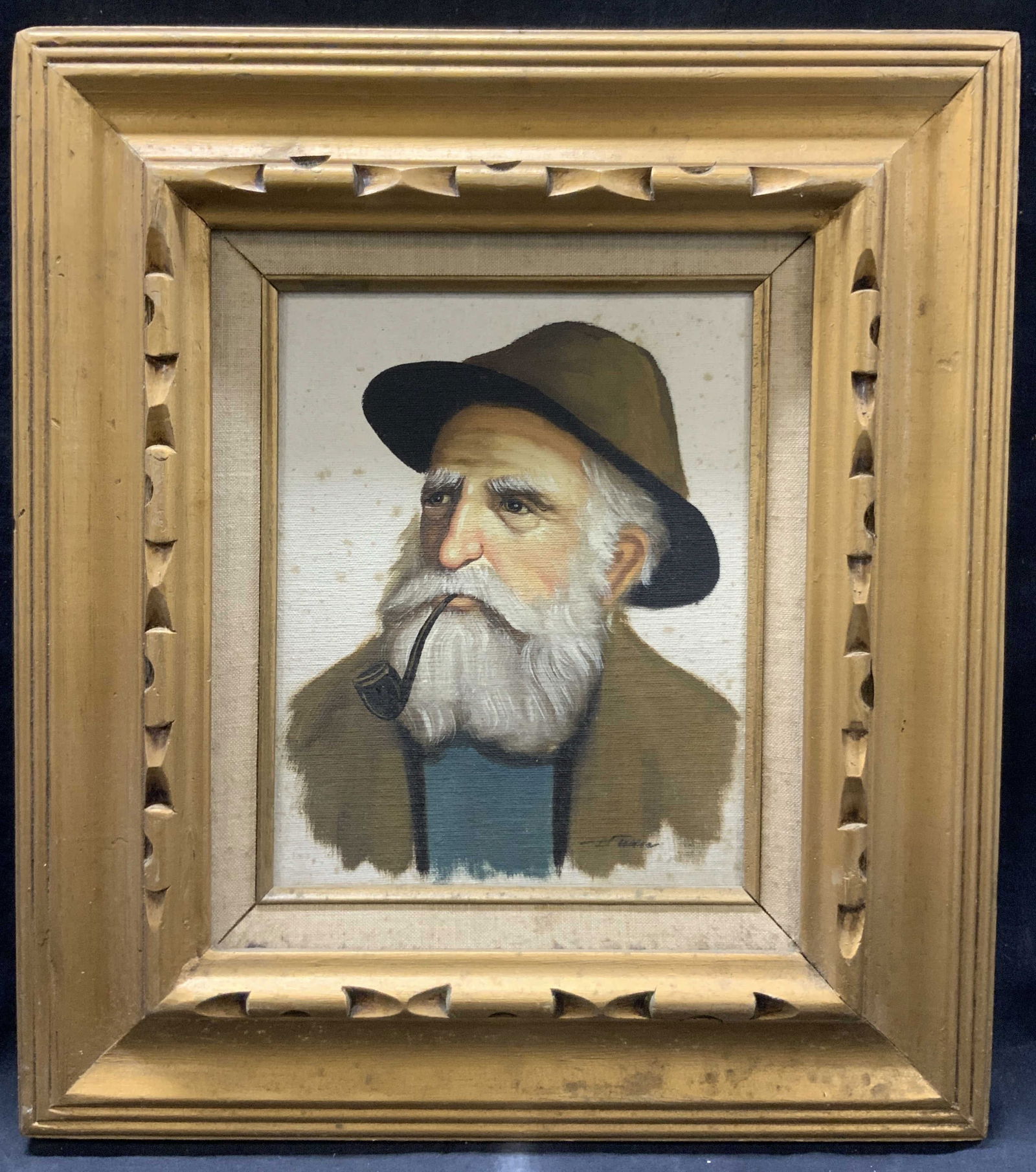 Sgd Elderly Man Portrait Oil Painting (1 of 9)