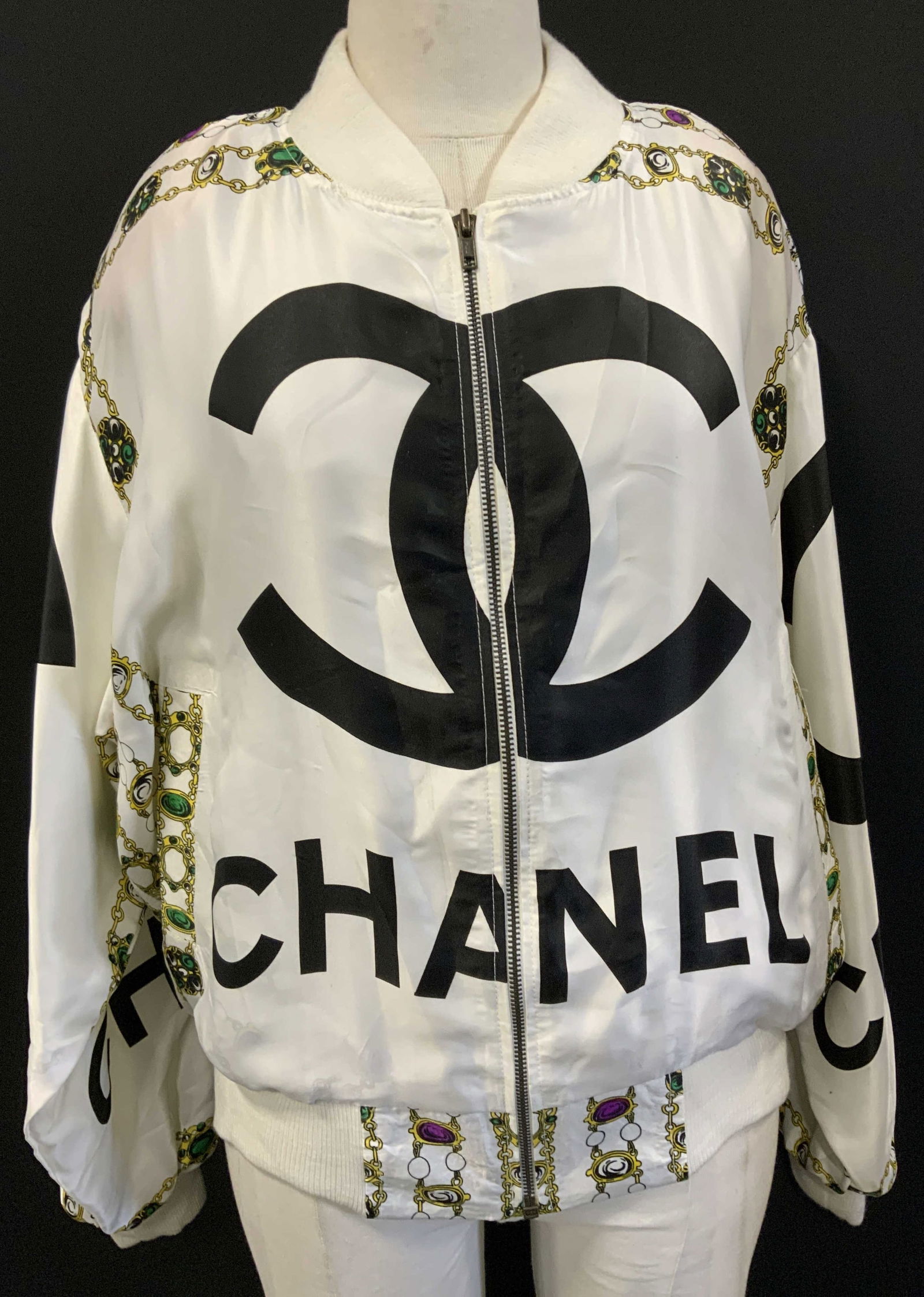 CHANEL Style Bejeweled CC Lightweight Jacket (1 of 13)
