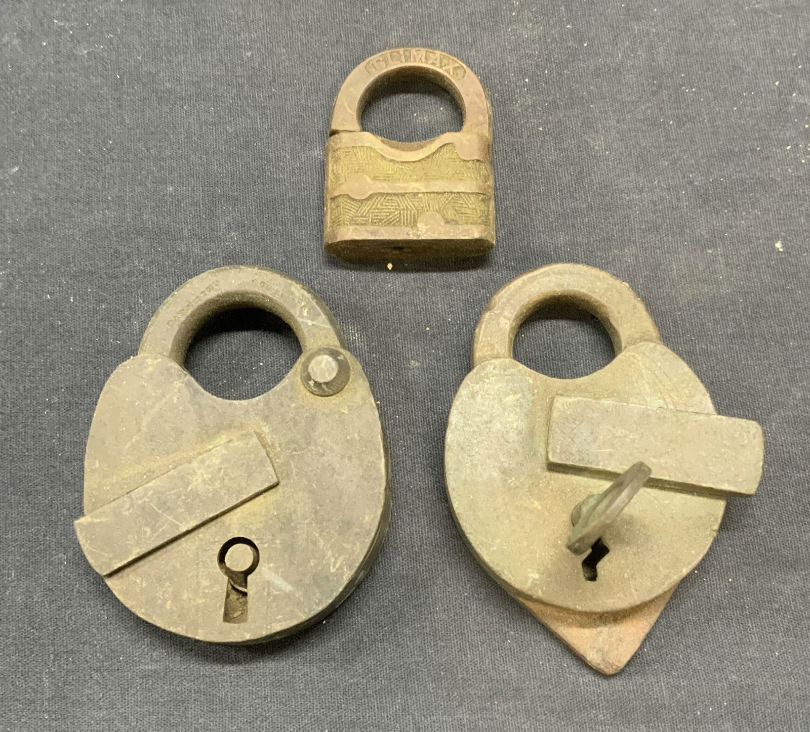 Lot 3 Vintage Metal Padlocks (1 of 8)