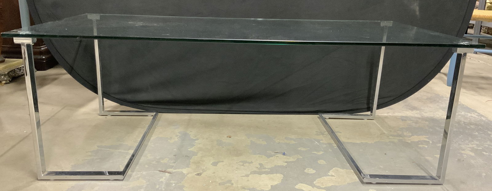 Chrome Base Glass Top Ind Modern Coffee Table (1 of 8)