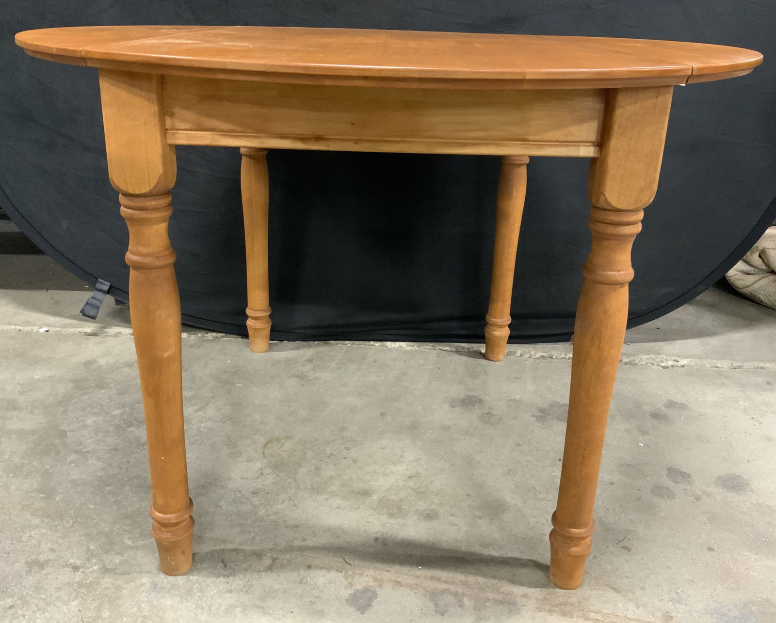 Turned Leg Wooden Drop Leaf Dining Table (1 of 7)