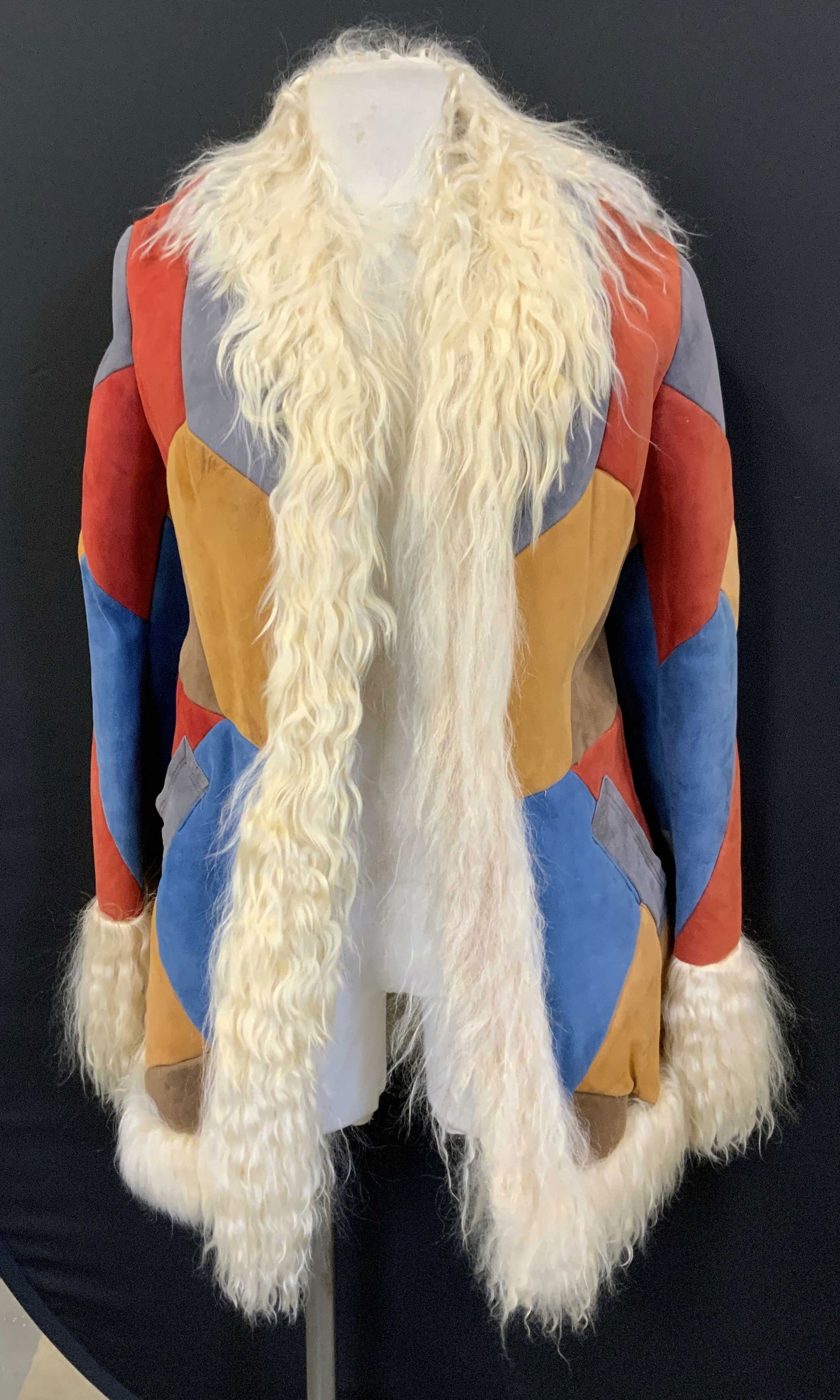 Vtg Yaqub Patchwork Suede Lambskin Coat, Turkey (1 of 14)