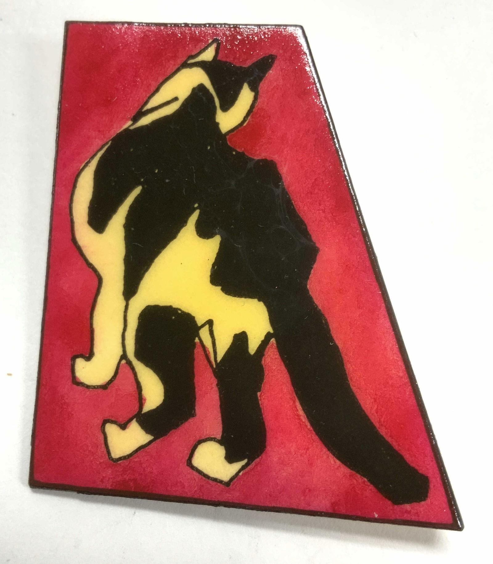 Hand Crafted & Sgn Cat Brooch, N Salwen (1 of 6)