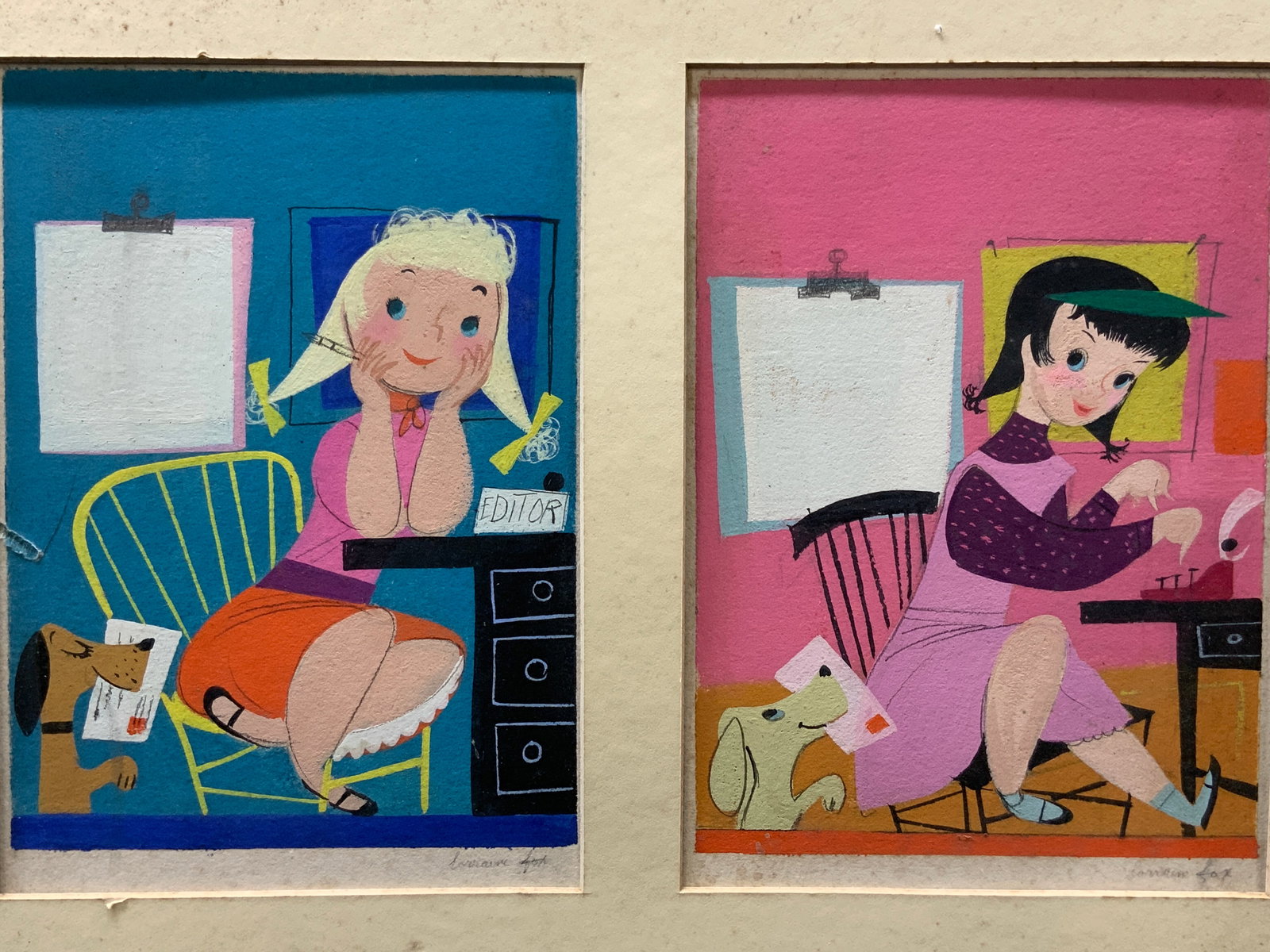 Loraine Fox Sgd Acrylic Illustrations On Paper (1 of 13)