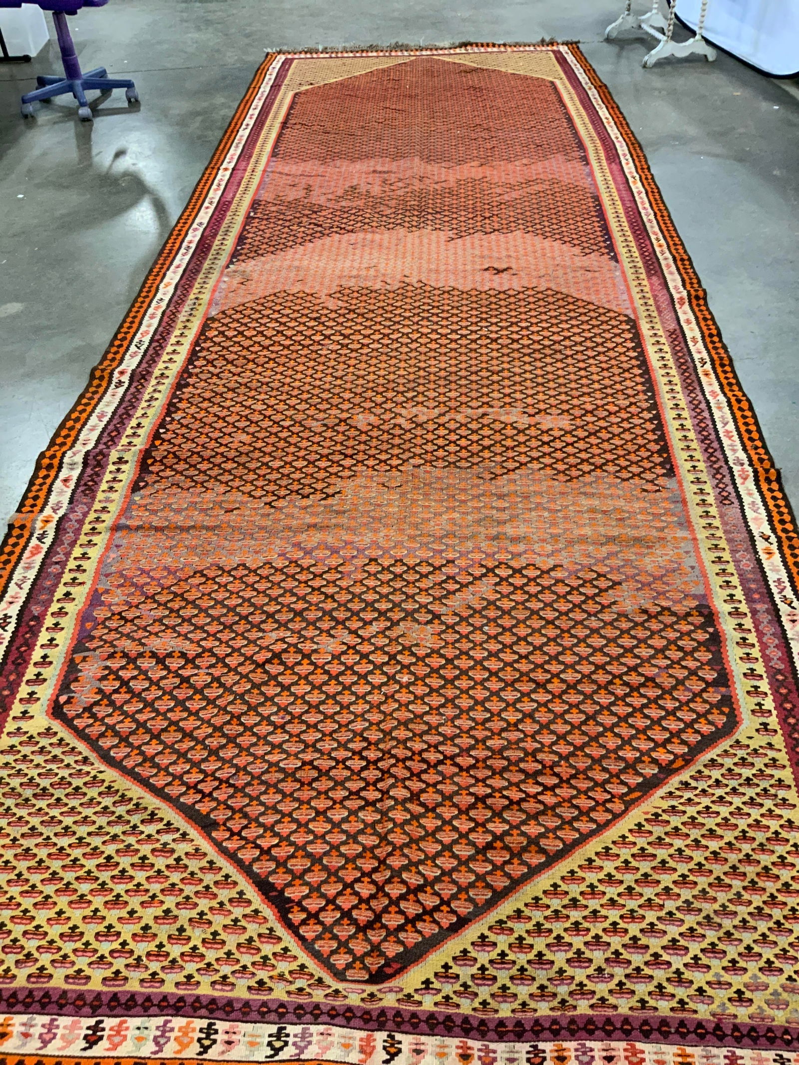 Hand Knotted Kilim Far Turkish Rug (1 of 8)
