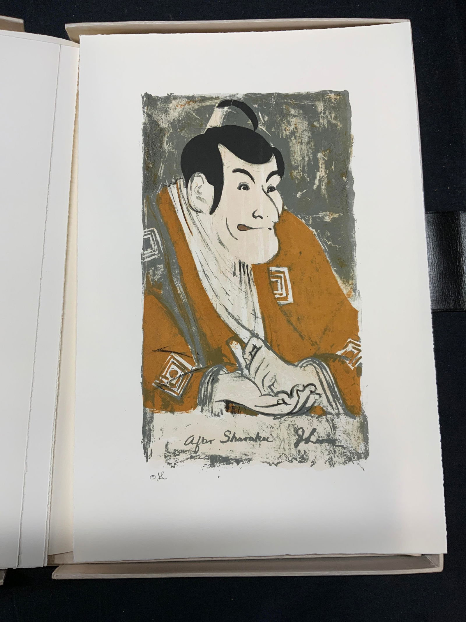 Signed Michener &Levine Facing East Portfolio 1970: Signed limited edition Facing East by James A. Michener with original artwork by Jack Levine. Signed by author and artist on portfolio. Edition number 282/2500. Published by Maecenas Press/Random Hous