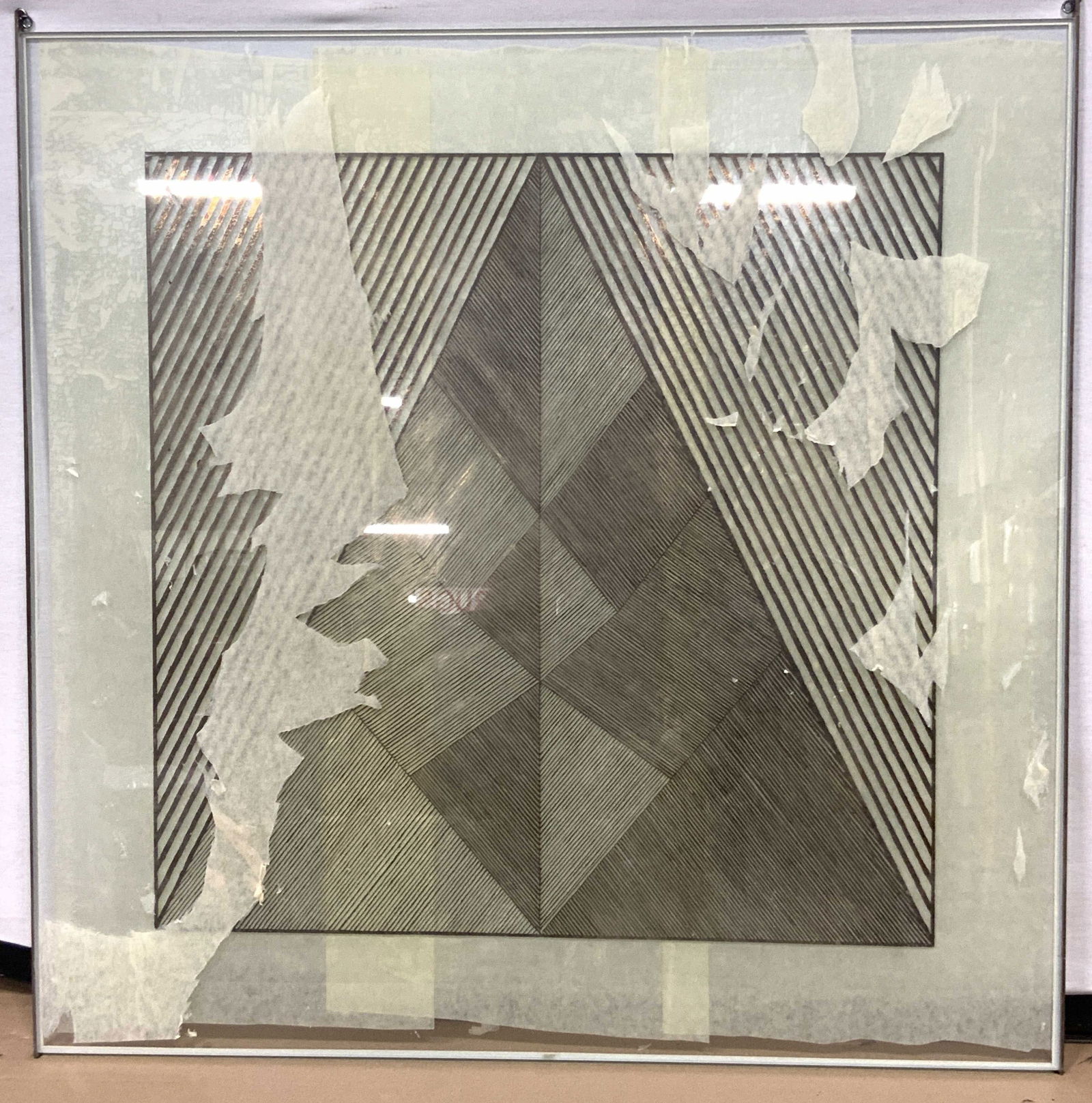 Zdenek Lhotsky Sgd Geometric Art Glass Panel 31in (1 of 8)