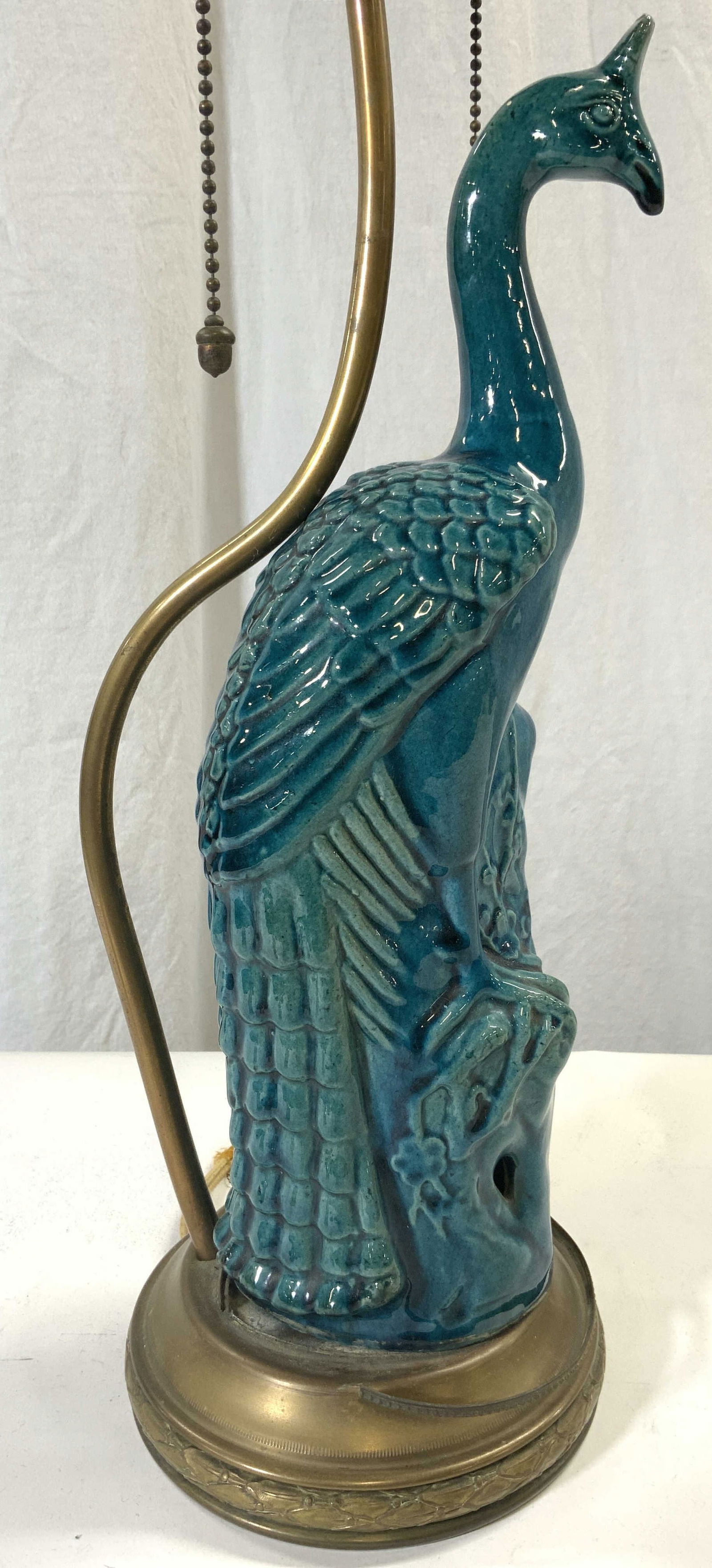Vintage Ceramic Peacock Table Lamp (1 of 8)