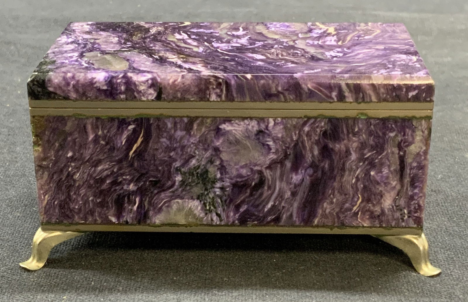 Vintage Amethyst Stone Trinket Box (1 of 7)