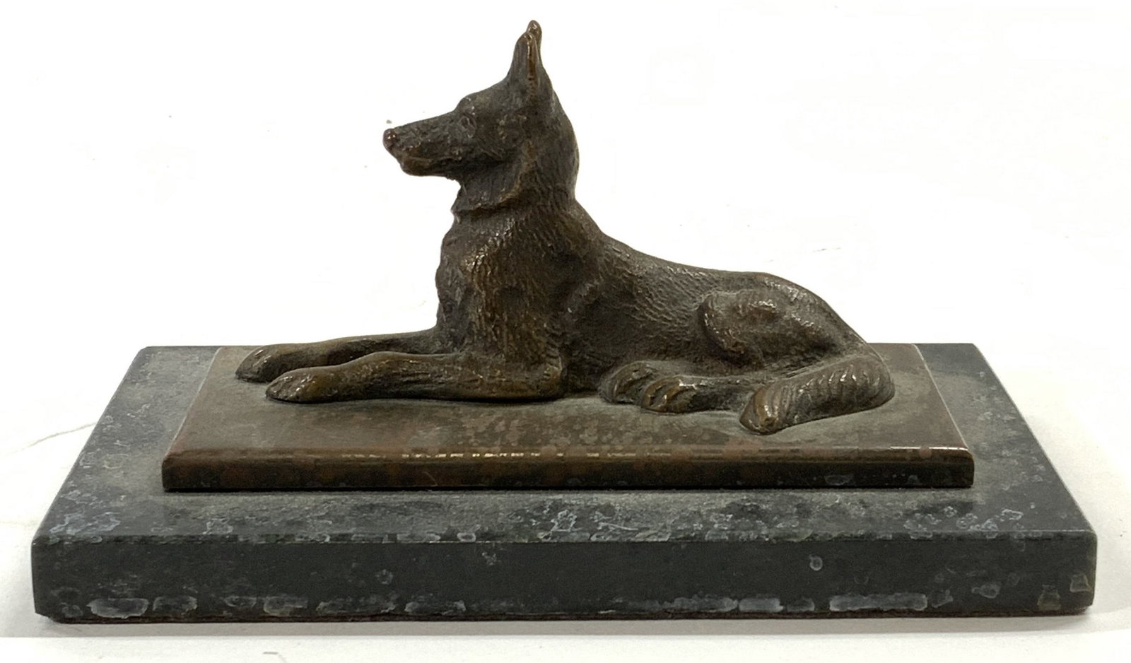 Vintage Bronze & Stone Dog Figural Table Accessory (1 of 7)
