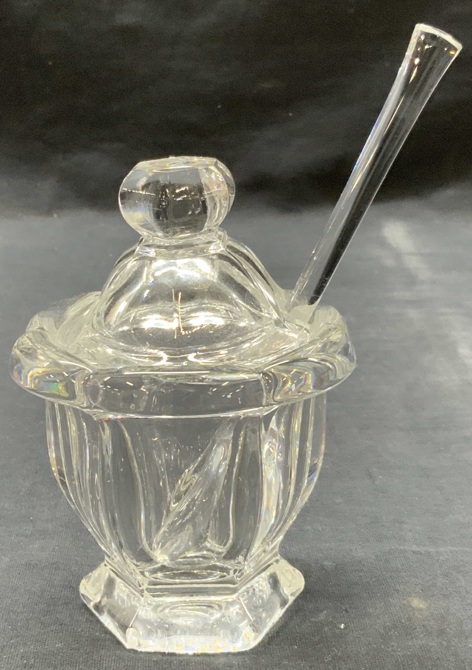 Baccarat Sgd Clear Crystal Sugar Bowl W Spoon (1 of 7)