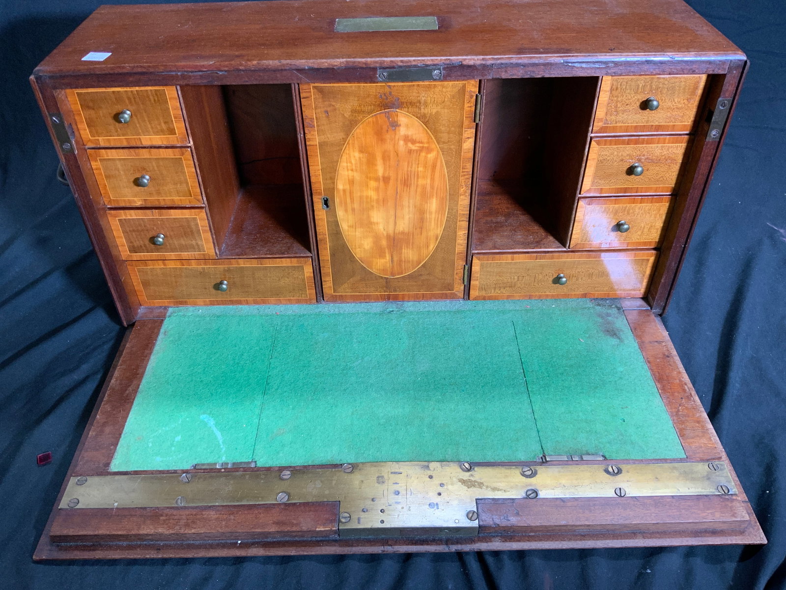 Antique Hand Crafted Heavy Wood Portable Desk (1 of 20)
