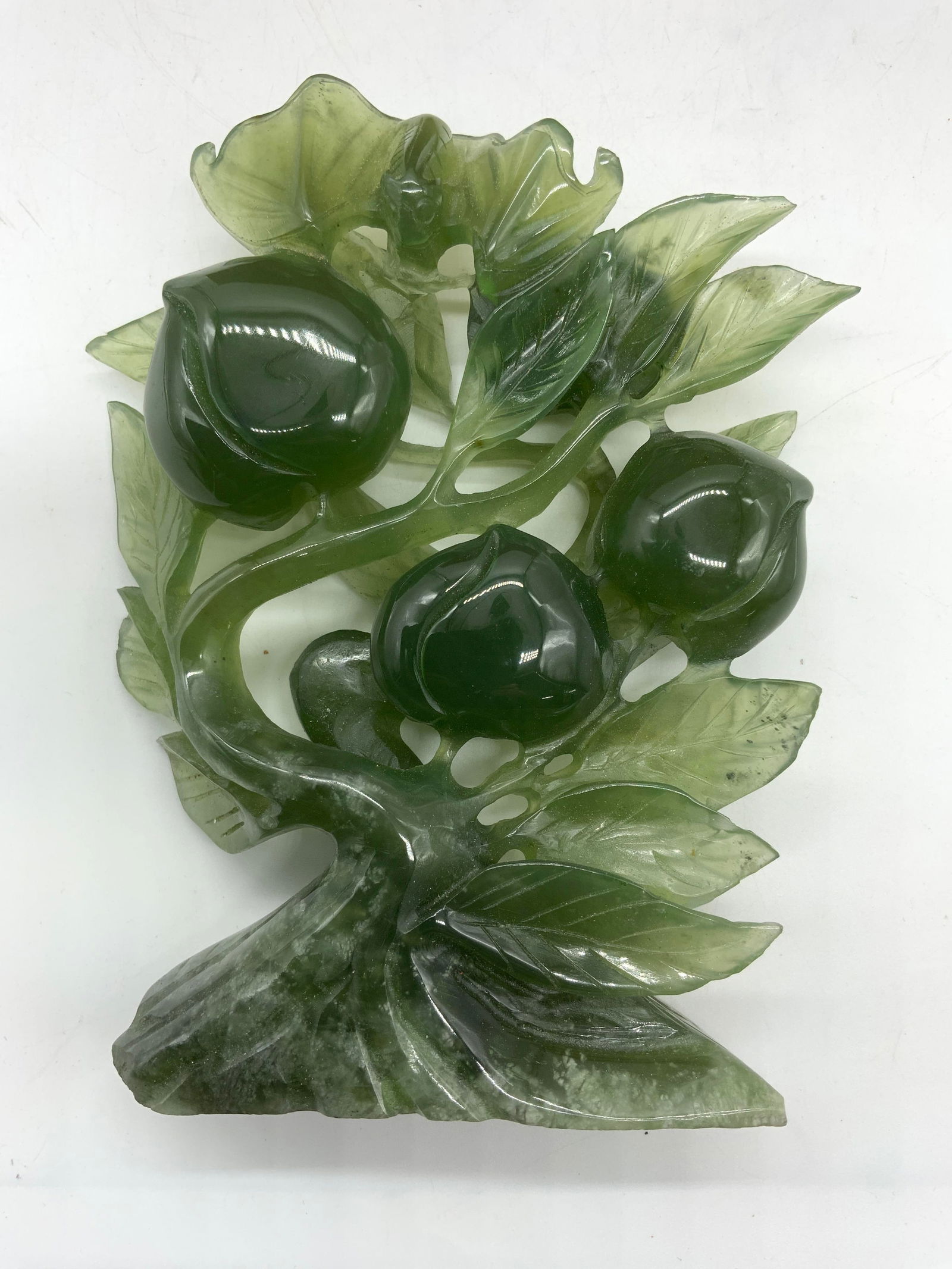 Carved Asian Jade Fruit Tree Statue 2,871 cts, Box (1 of 9)