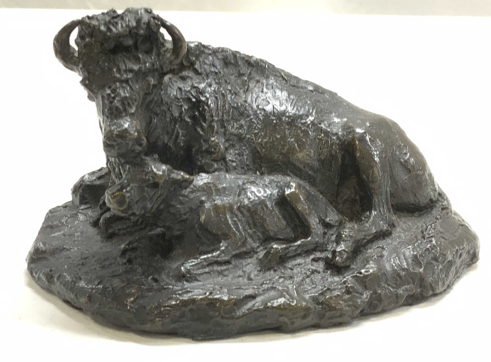 Bob Scriver Mid Cent Bronze Buffalo Statue, 1966 (1 of 8)