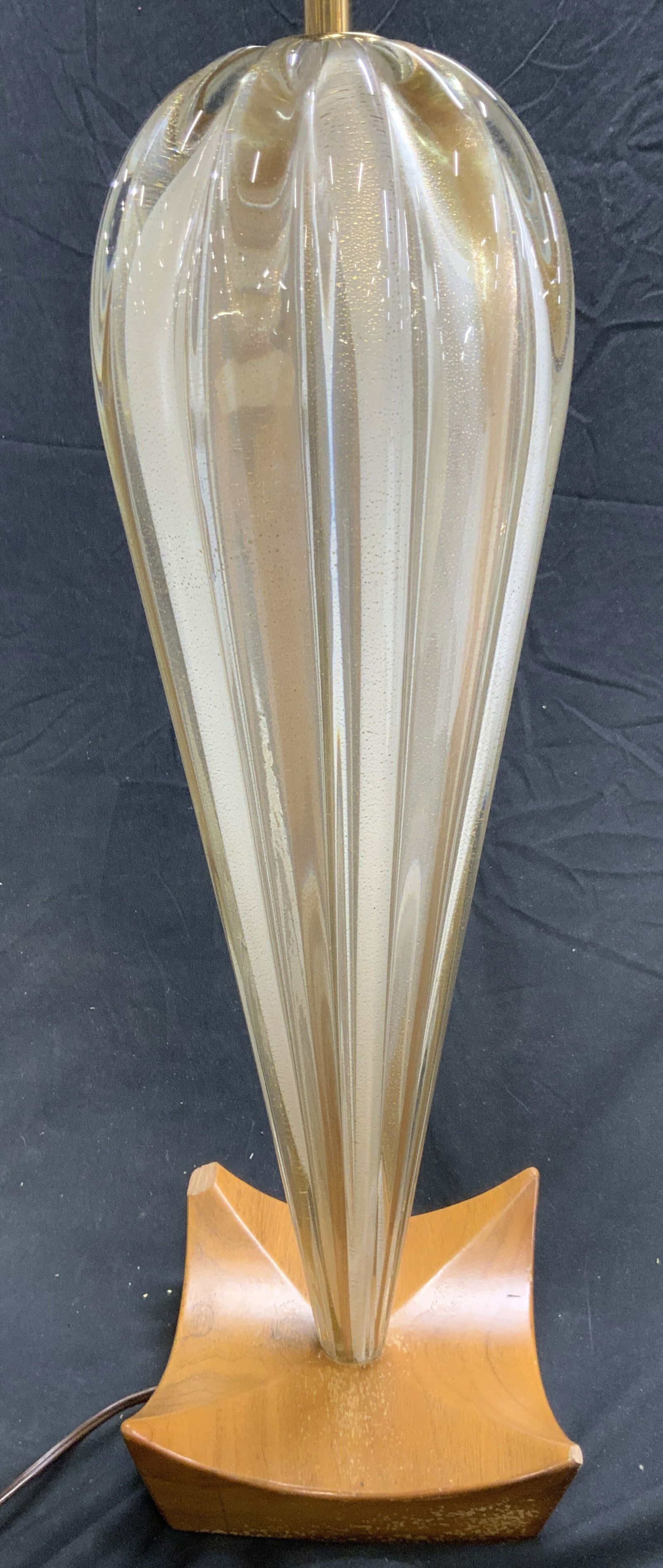 MCM MURANO Art Glass Lamp W Gold Fleck (1 of 9)