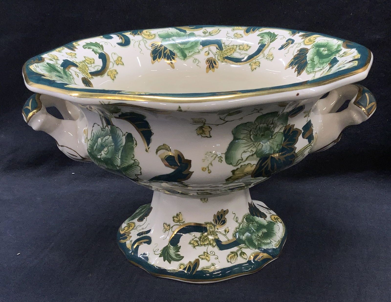 Masons Ironstone Footed Tazza Bowl, England (1 of 8)