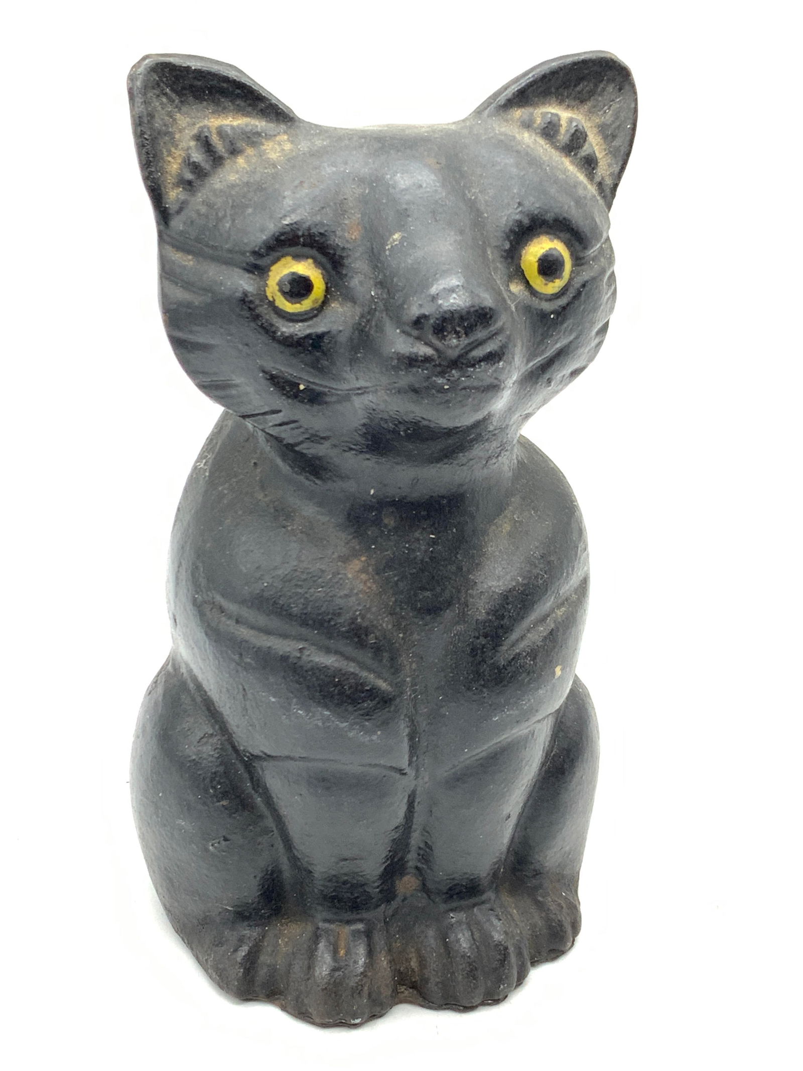Antq Solid Iron Painted Cat Door Stop USA (1 of 9)