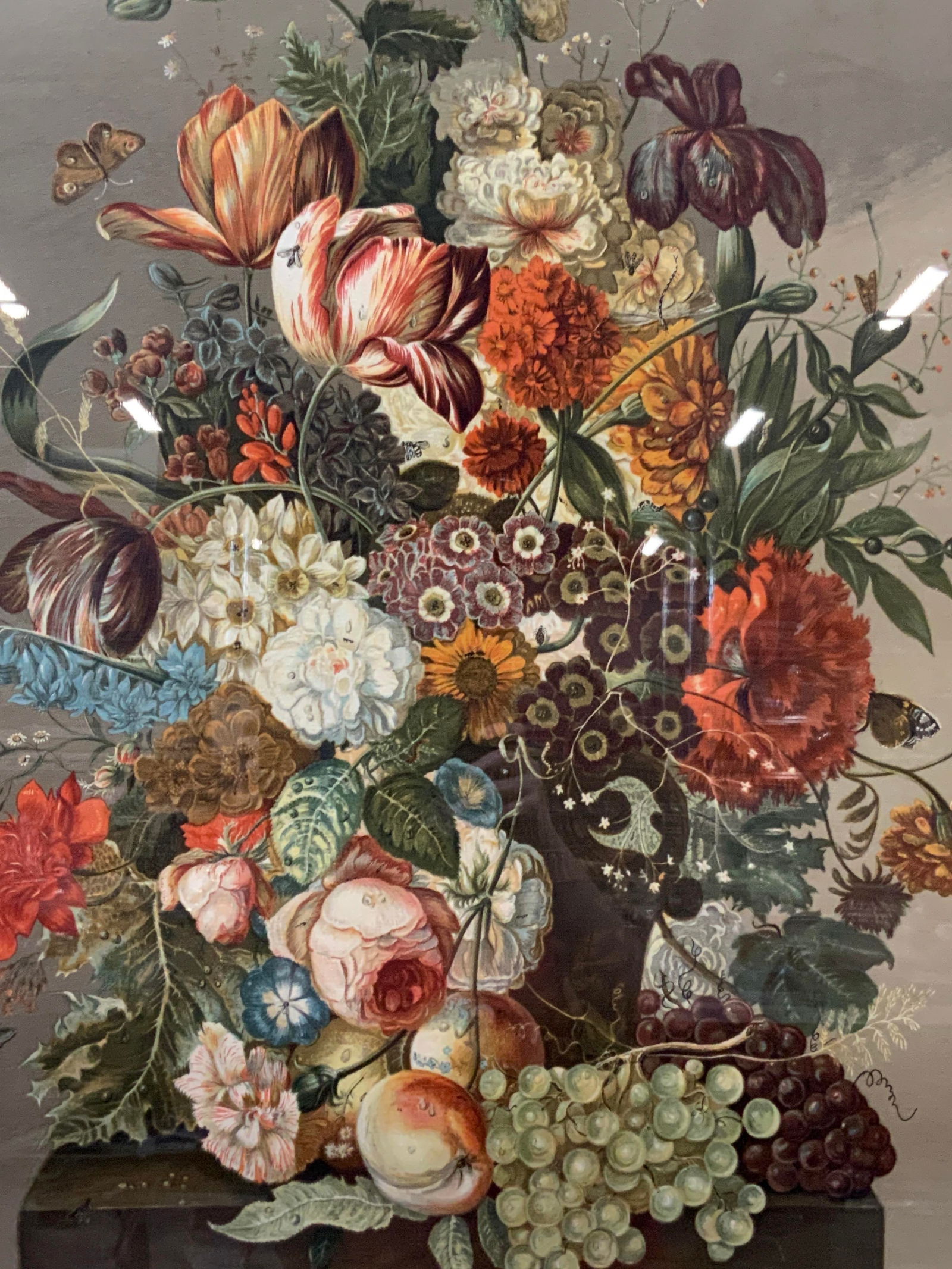 Antq Joseph Nigg Still Life Floral Silk Screen (1 of 10)