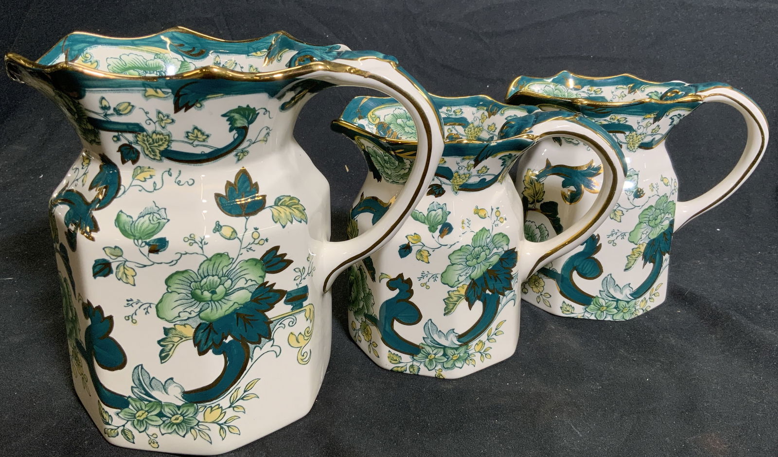 Set 3 Masons Ironstone Pitchers, England (1 of 7)