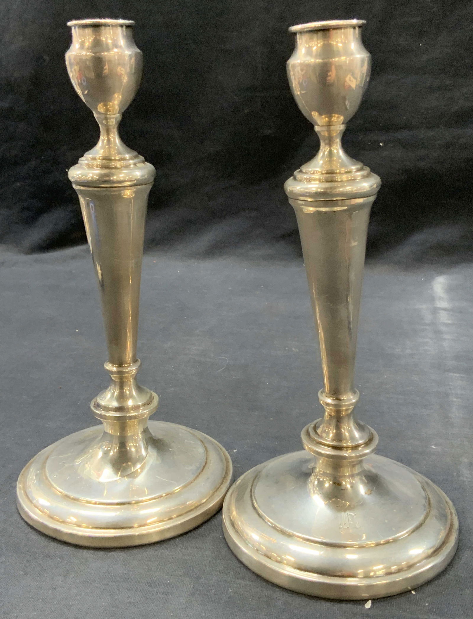 Pr Vtg Sterling Silver Candle Sticks (1 of 8)