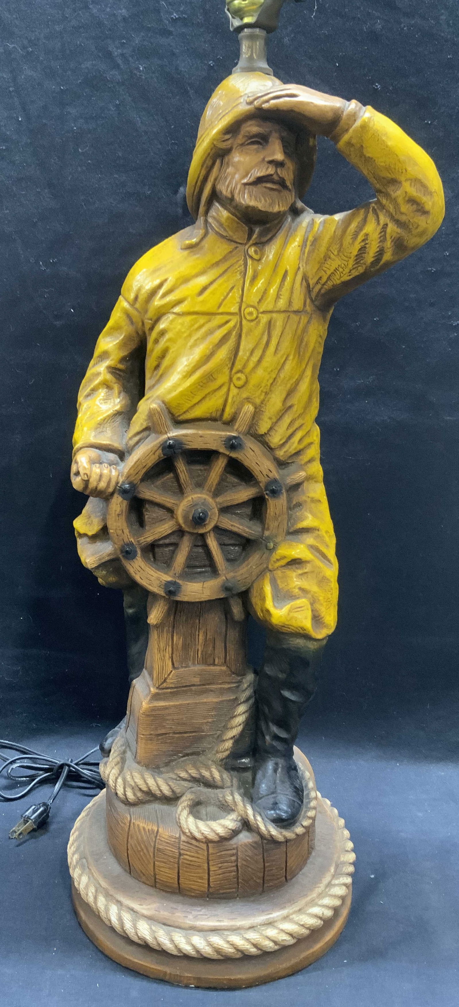 Vintage Ceramic Captain Figural Table Lamp (1 of 10)