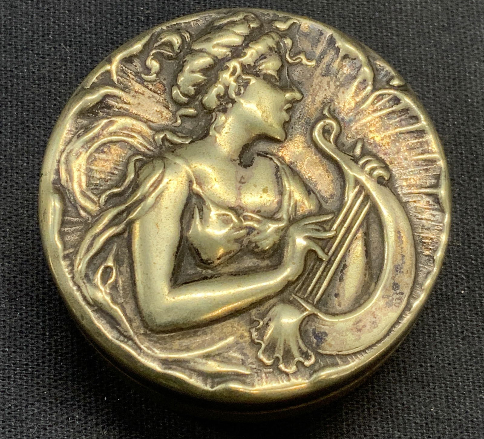 Vtg Art Deco Silver Plated Figural Trinket Box (1 of 6)