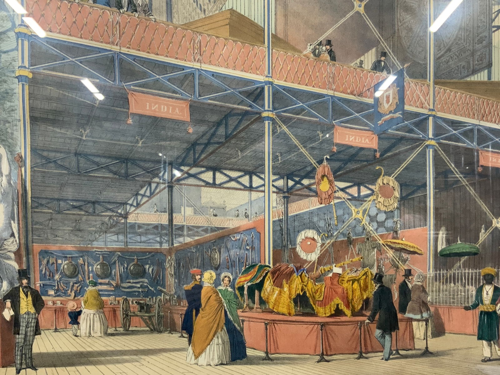 Antq Full Color Plate Etching, India (1 of 10)