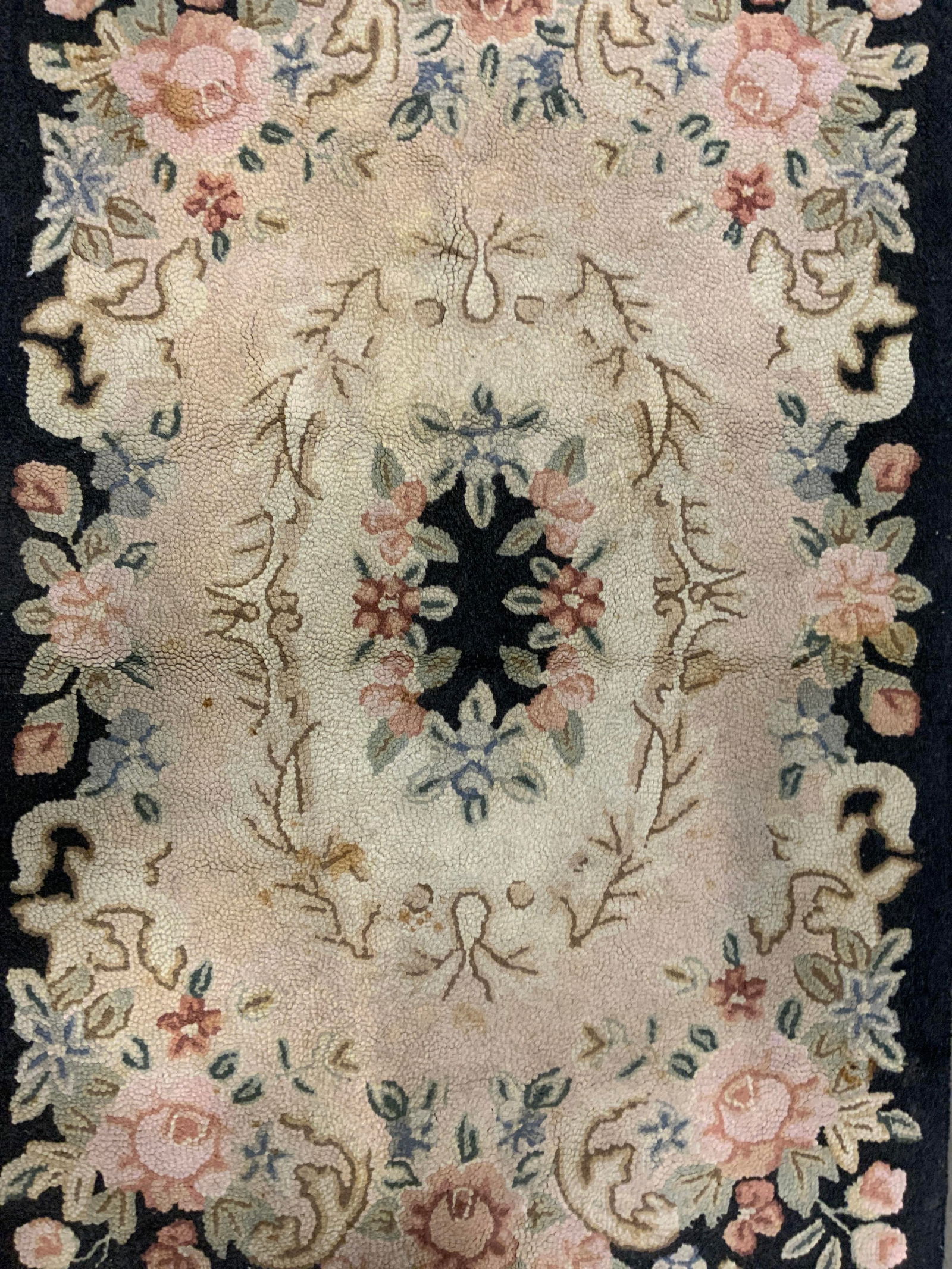 Vintage Hand Hooked Floral Area Rug (1 of 7)