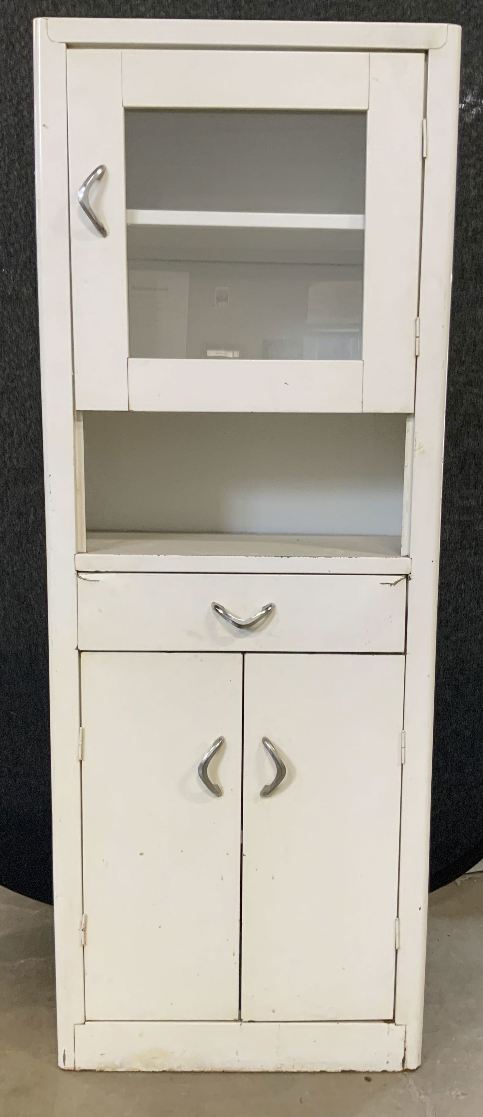 Vintage White Metal Storage Cabinet (1 of 7)