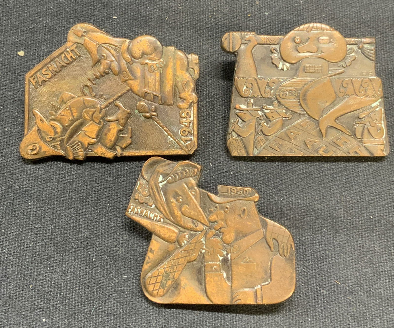 Lot 3 Felix Muller Basel Copper Brooches (1 of 7)