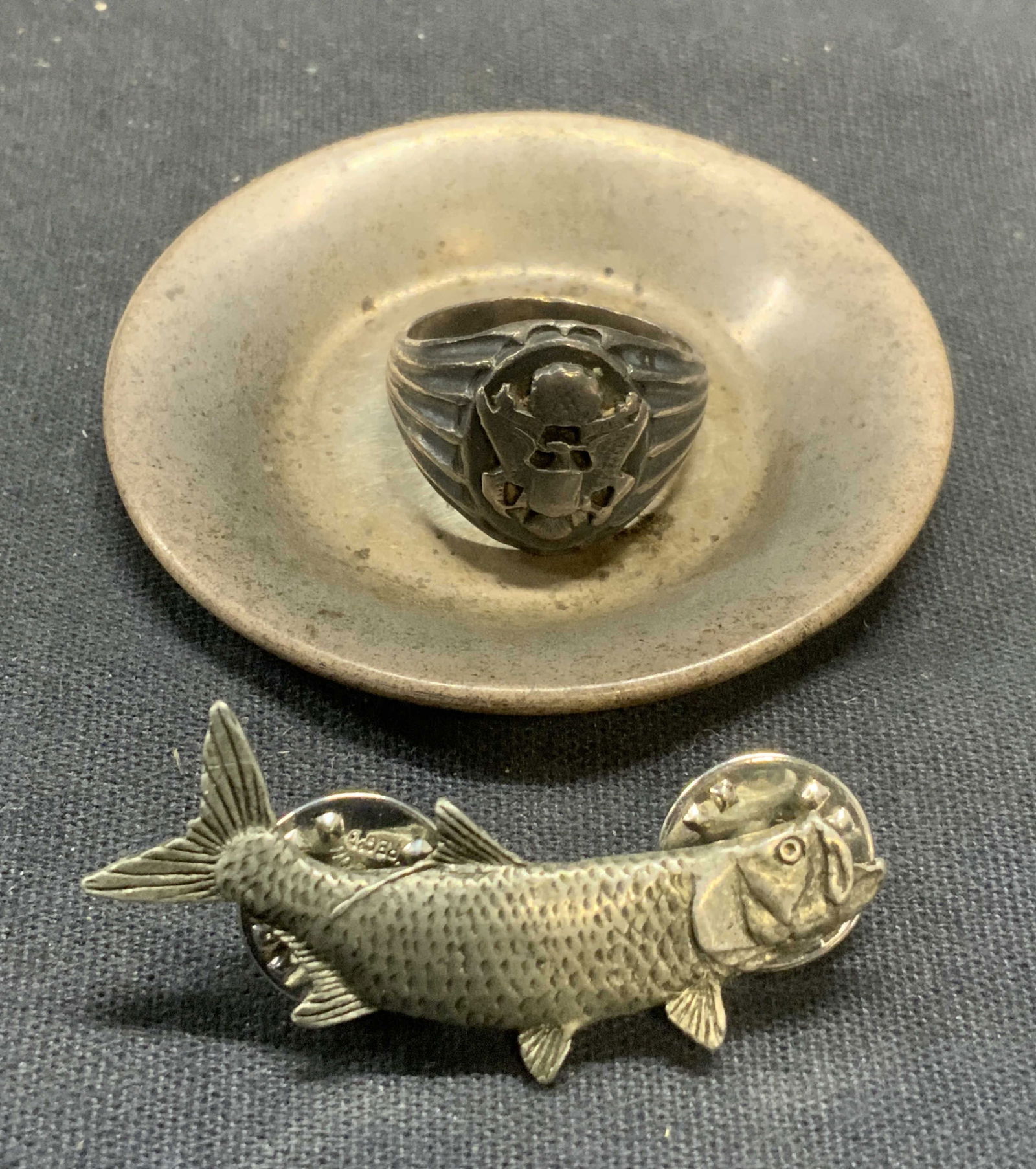 Lot 3 Sterling Silver Dish, Ring, GG Harris + (1 of 8)