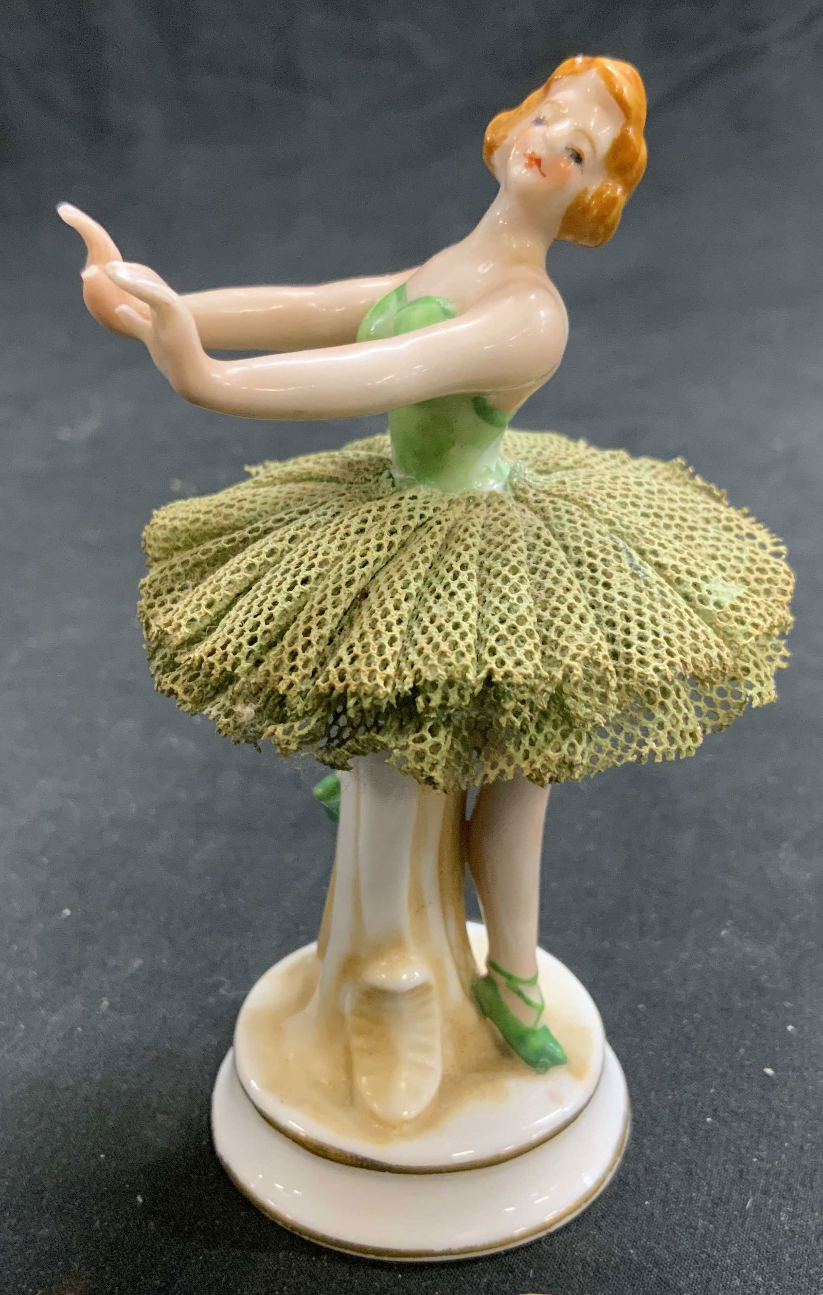 Vntg Porcelain Lace Ballerina Figurine JAPAN (1 of 7)