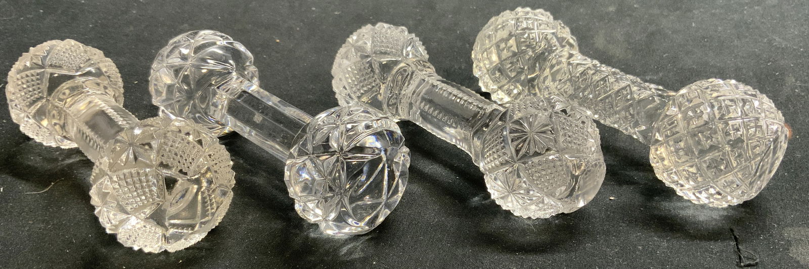 Lot 4 Glass & Crystal Knife Rests (1 of 6)