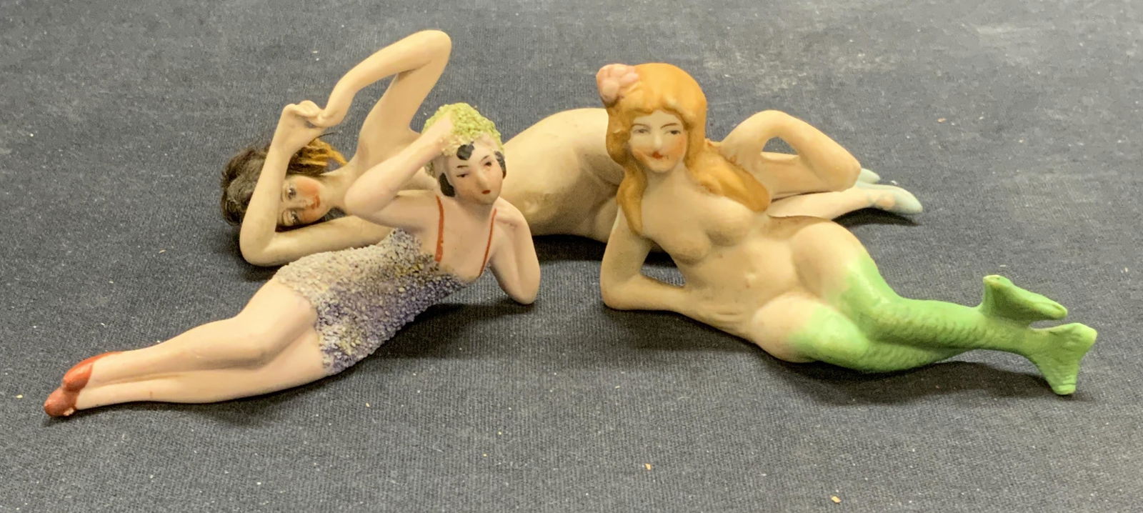 Lot 3 Vtg Porcelain Mermaid & Bather Figurals (1 of 8)