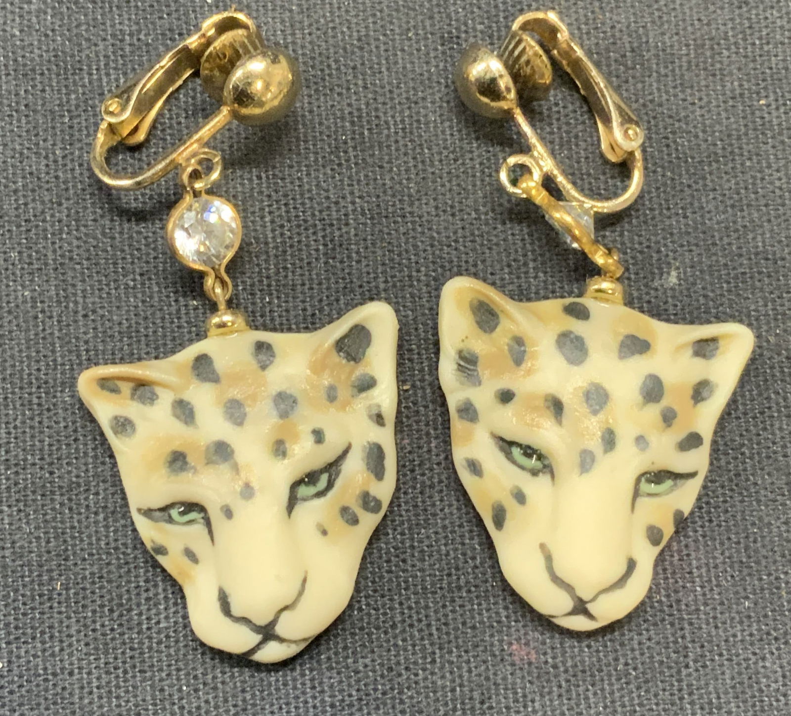 Signed Ceramic Leopard Earrings (1 of 6)