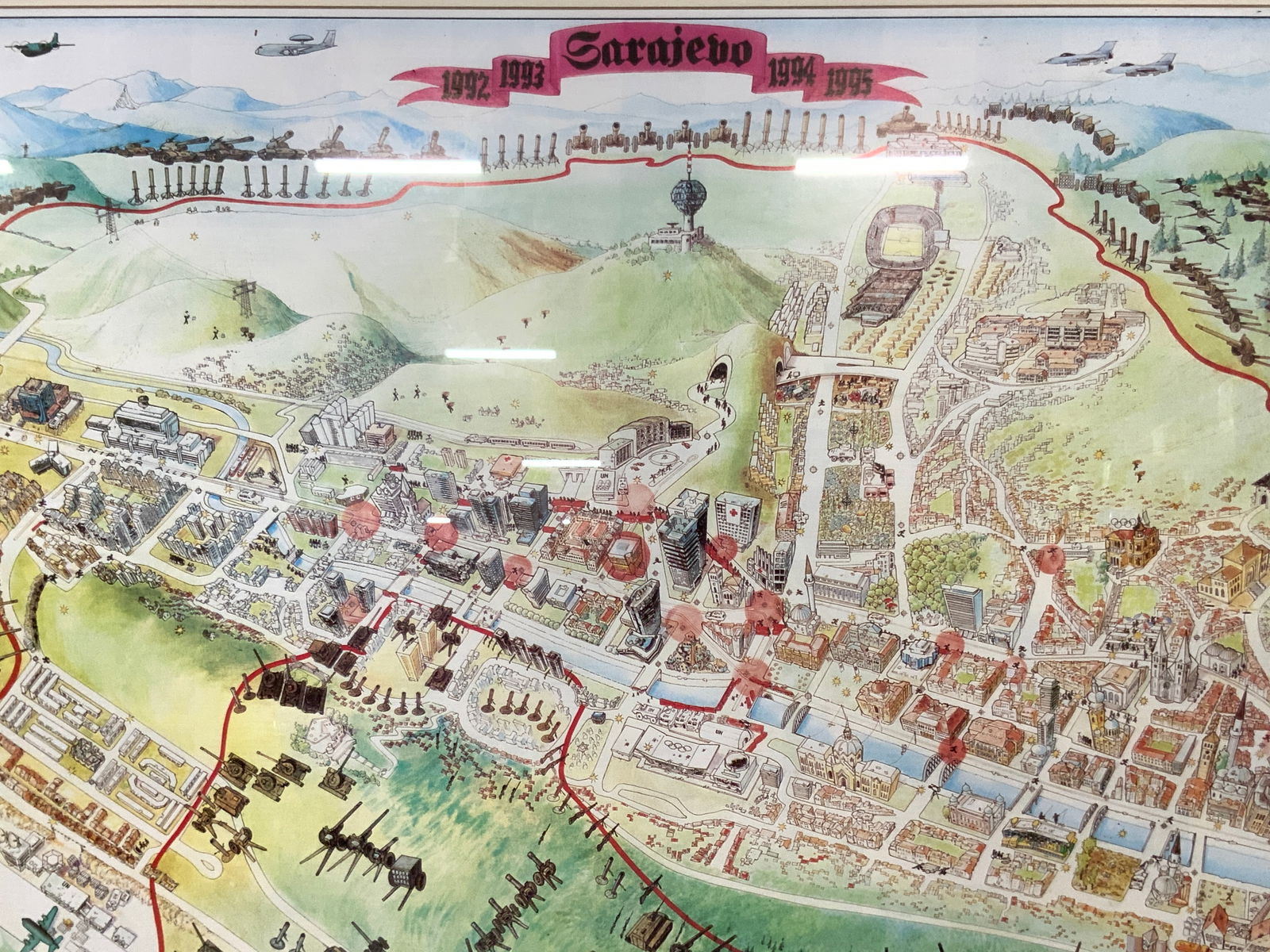 Map Of Sarajevo 1992-1995 Litho (1 of 10)