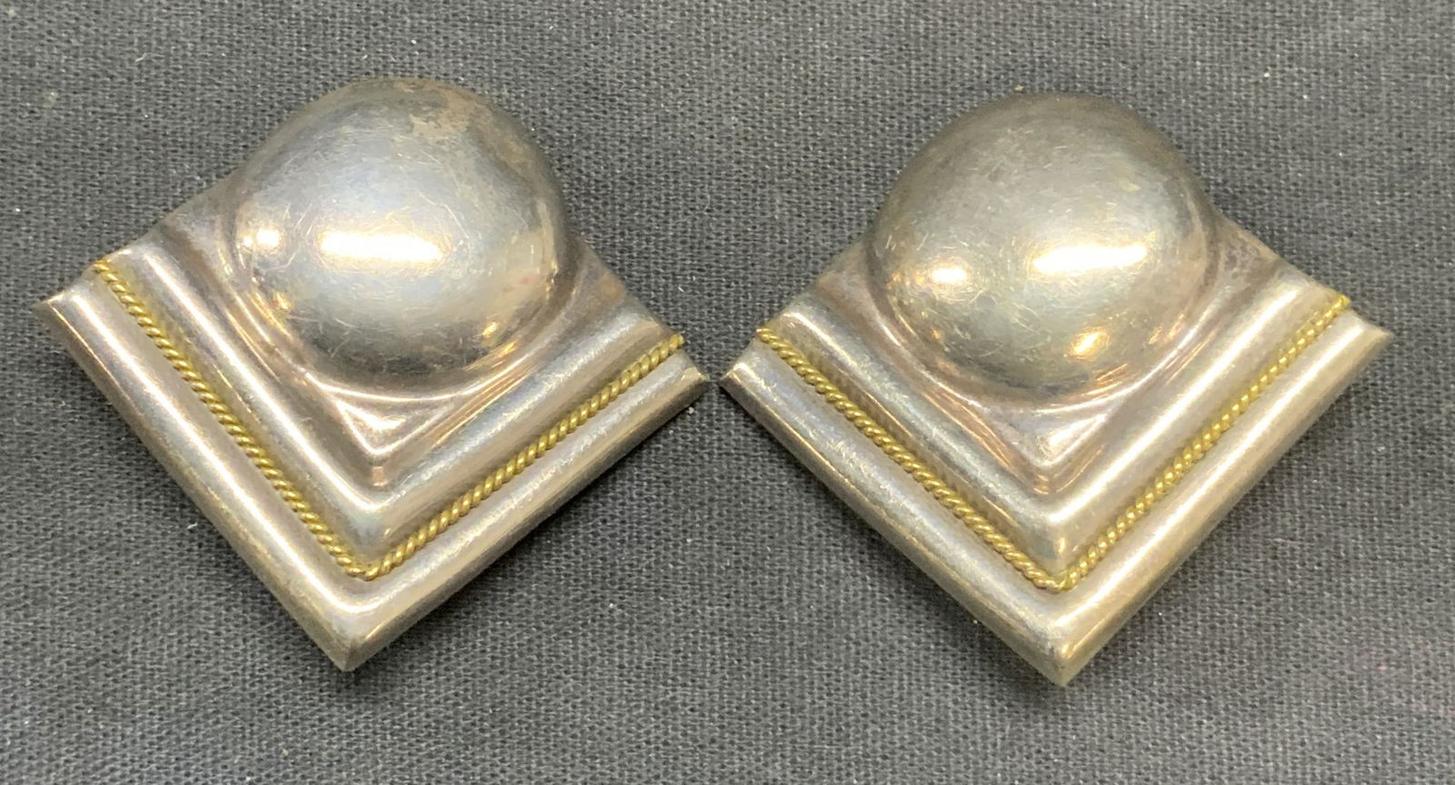 Vintage Sterling Silver Earrings, Mexico (1 of 6)