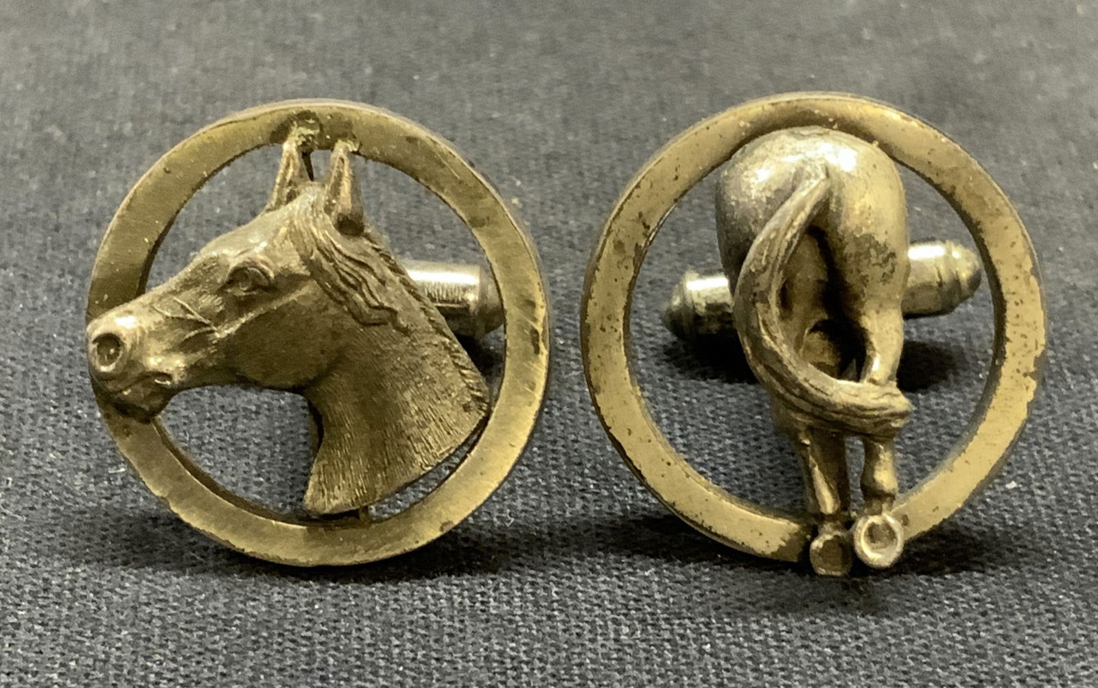 Vintage Silver Tone Horse Motif Cufflinks (1 of 6)